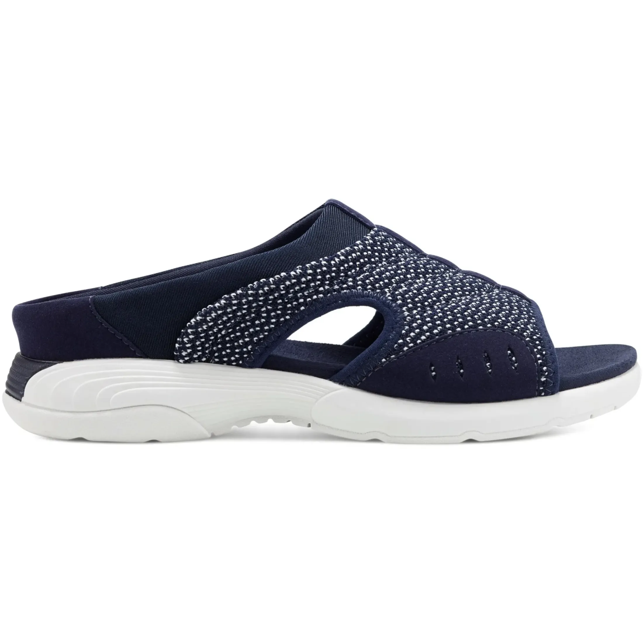 Traciee|Casual>Easy Spirit Traciee Slip On Sandals Navy Multi Print