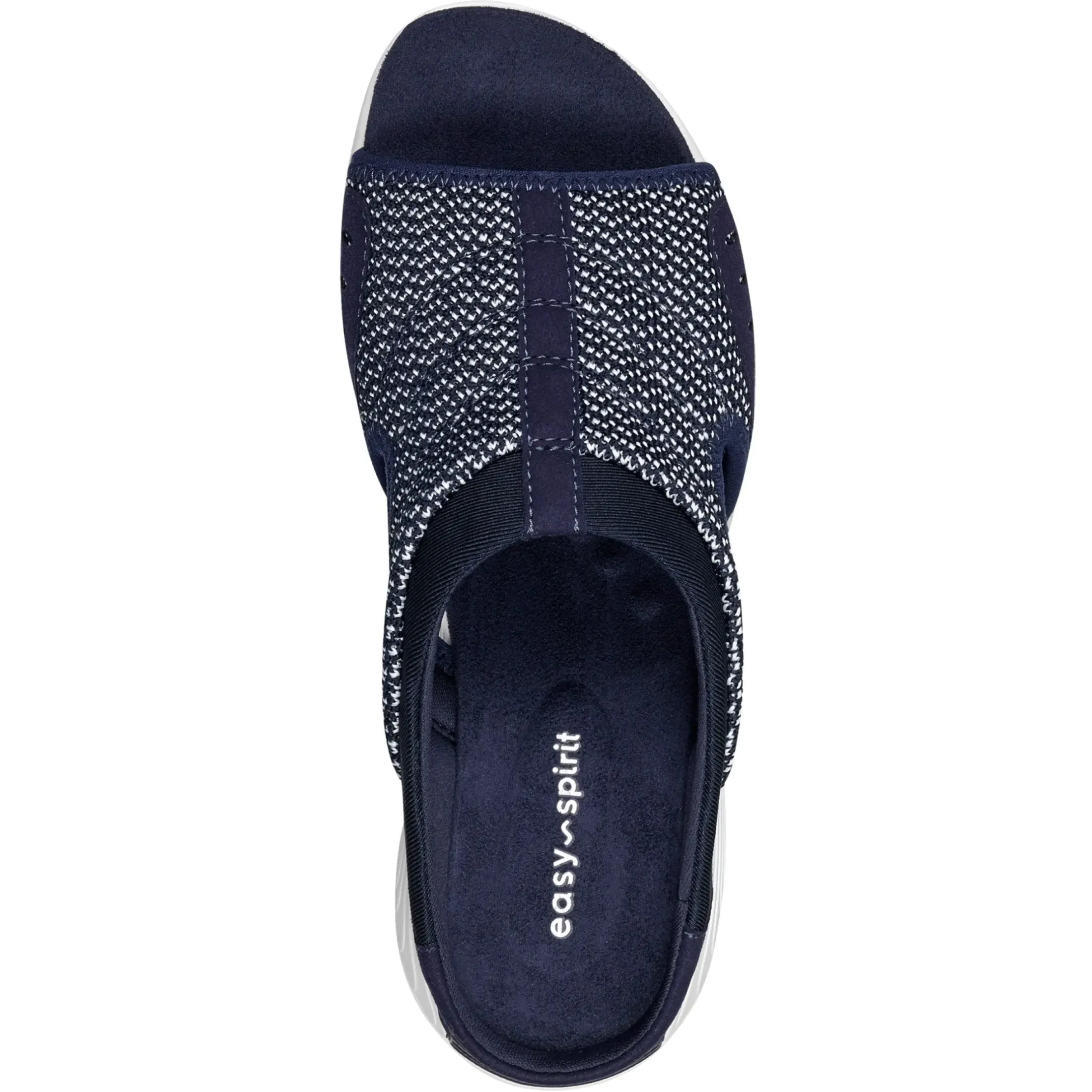 Traciee|Casual>Easy Spirit Traciee Slip On Sandals Navy Multi Print