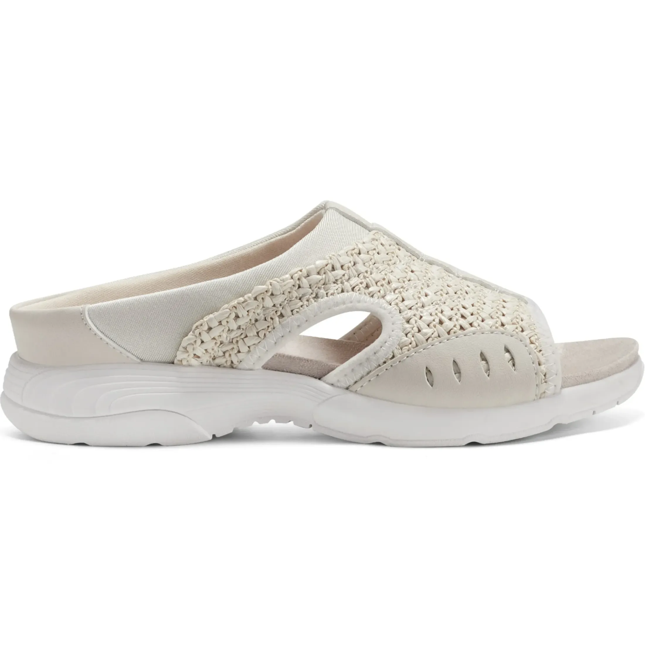 Traciee|Casual>Easy Spirit Traciee Slip On Sandals Ivory Raffia