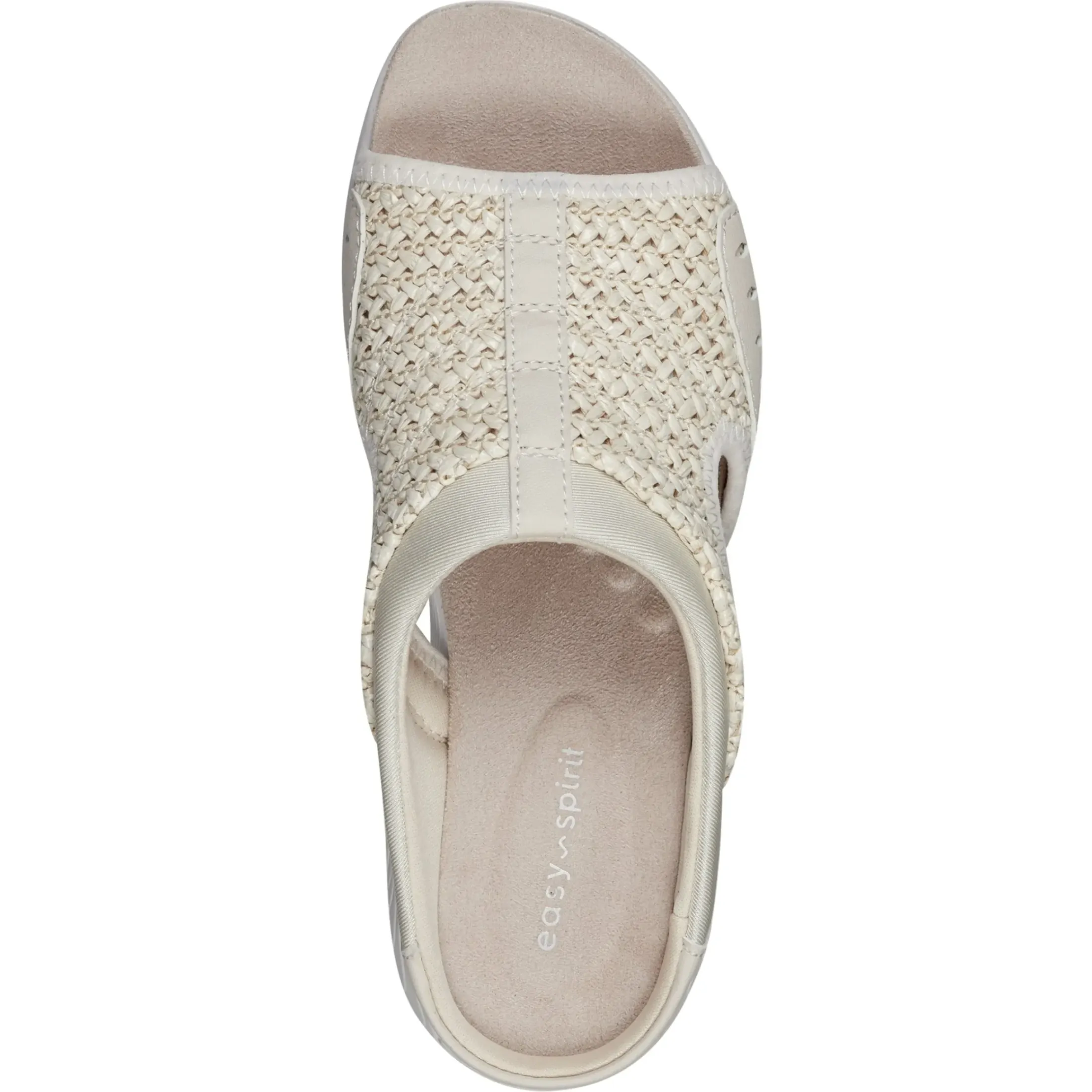 Traciee|Casual>Easy Spirit Traciee Slip On Sandals Ivory Raffia