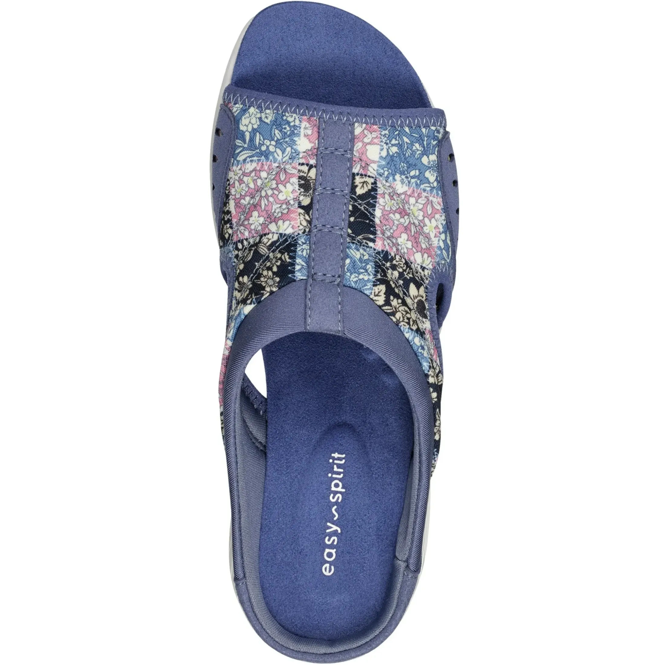 Traciee|Casual>Easy Spirit Traciee Slip On Sandals Blue/Pink Floral
