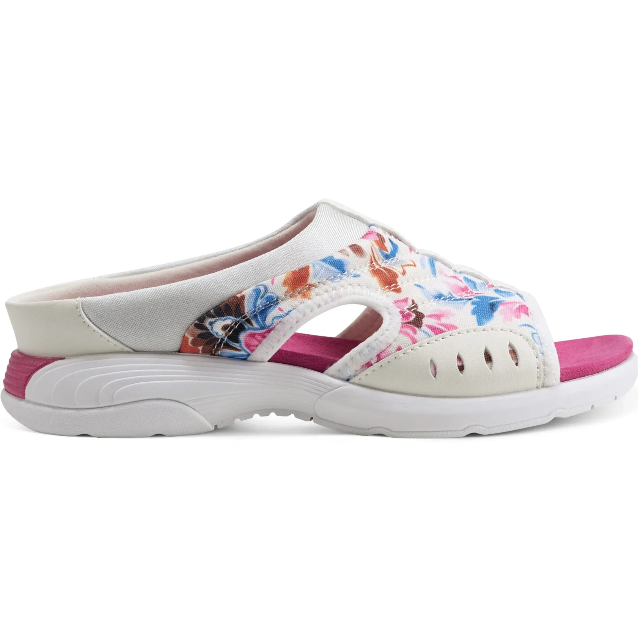 Traciee|Casual>Easy Spirit Traciee Slip On Sandals White/Pink Multi Floral