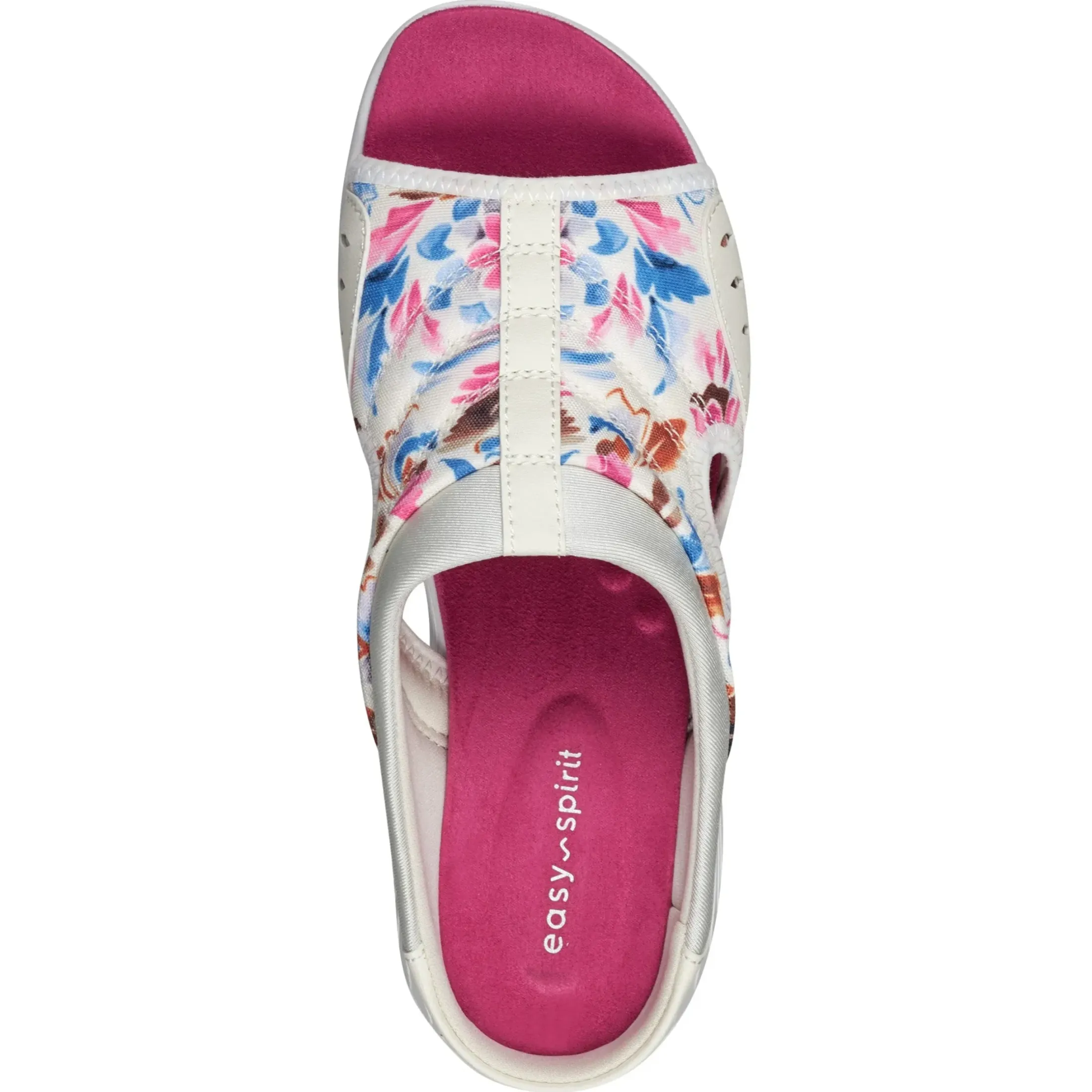 Traciee|Casual>Easy Spirit Traciee Slip On Sandals White/Pink Multi Floral