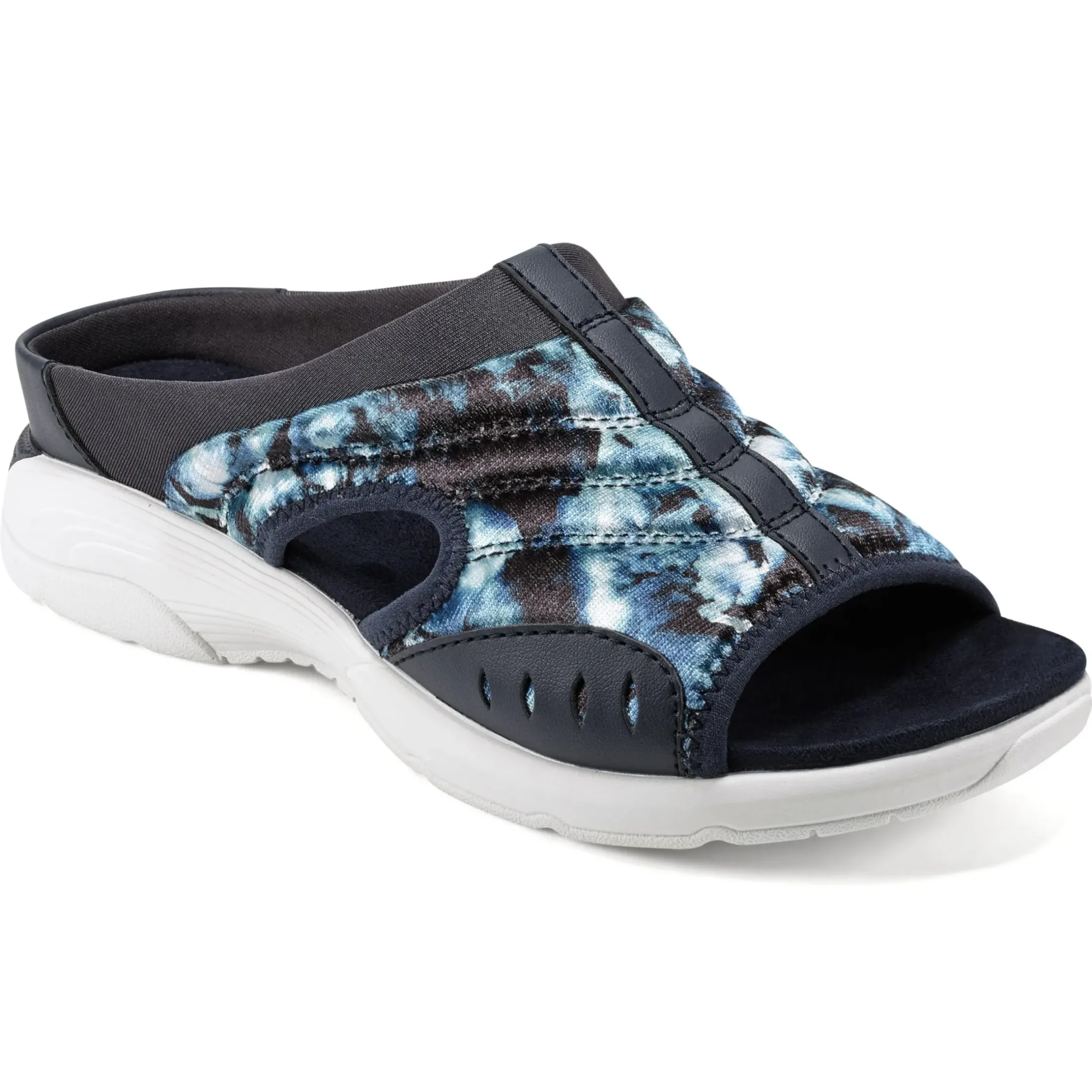Traciee|Casual>Easy Spirit Traciee Slip On Sandals Blue Floral Multi