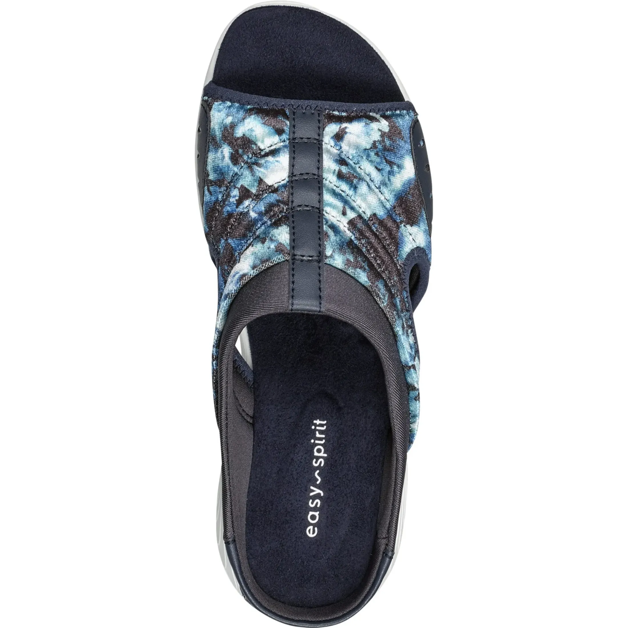 Traciee|Casual>Easy Spirit Traciee Slip On Sandals Blue Floral Multi