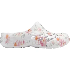 Traveltime Family|Traveltime Clogs>Easy Spirit Travelclog Slip On Mules White Floral