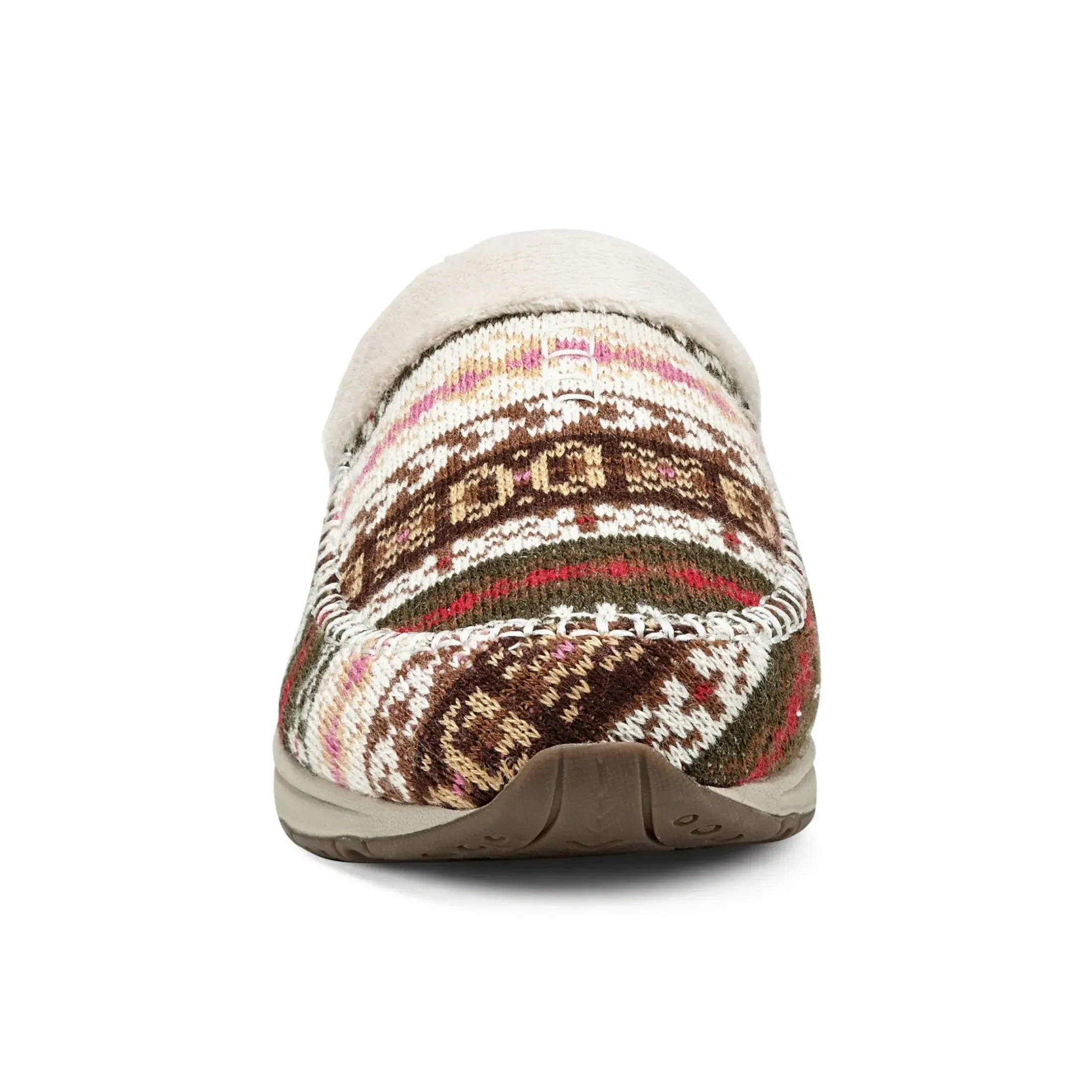 Traveltime Family|Traveltime Clogs>Easy Spirit Travelfurr Clogs Brown Fair Isle