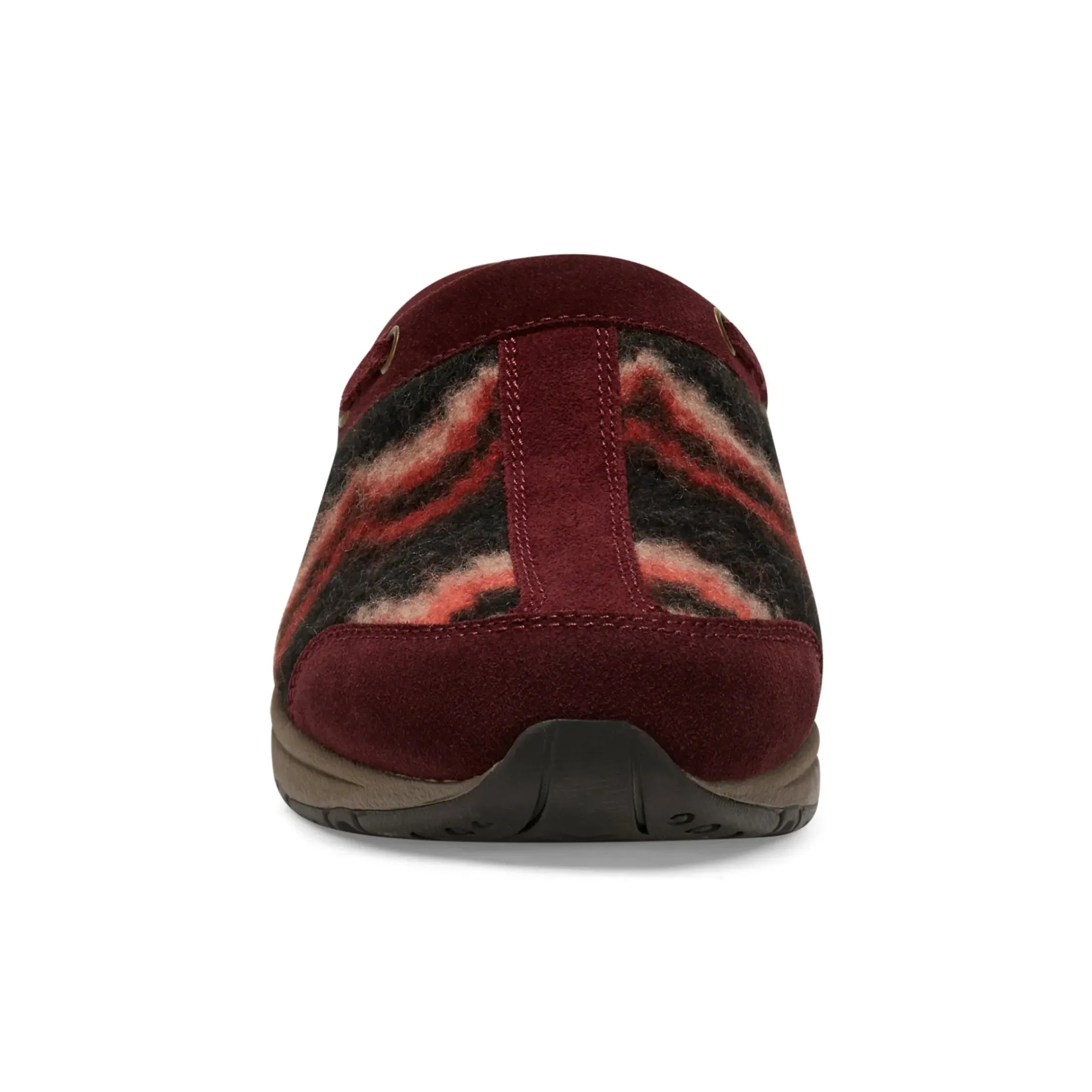 Traveltime Family|Traveltime Clogs>Easy Spirit Travelport Clogs Dark Red Zigzag