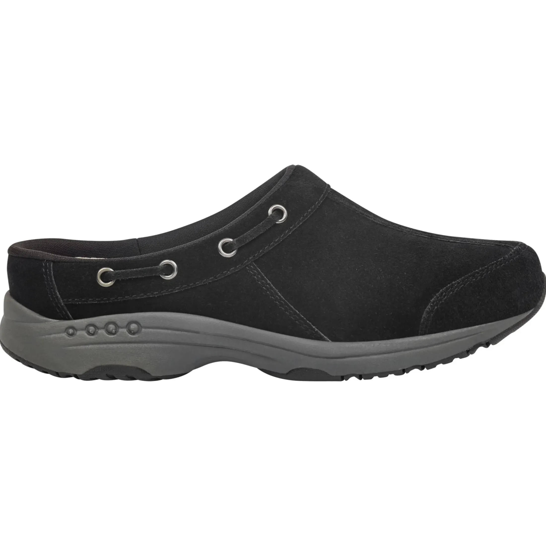Traveltime Family|Traveltime Clogs>Easy Spirit Travelport Clogs Black Suede