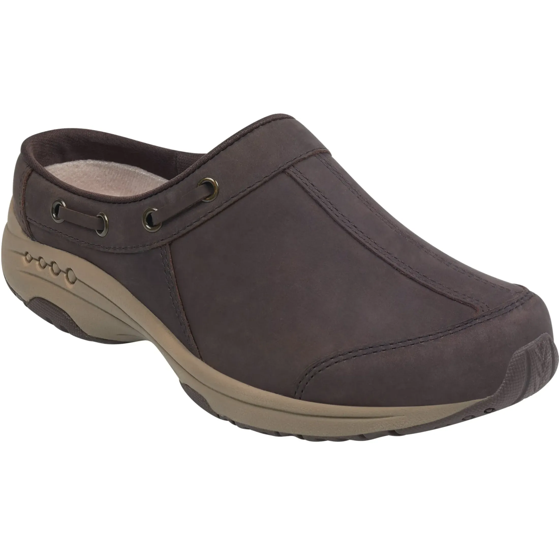 Traveltime Family|Traveltime Clogs>Easy Spirit Travelport Clogs Chocolate Torte