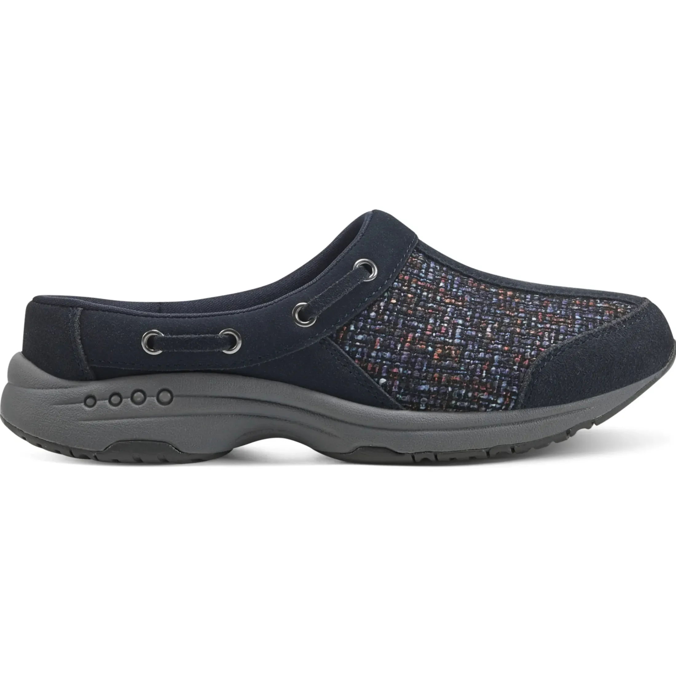 Traveltime Family|Traveltime Clogs>Easy Spirit Travelport Clogs Dark Navy Boucle