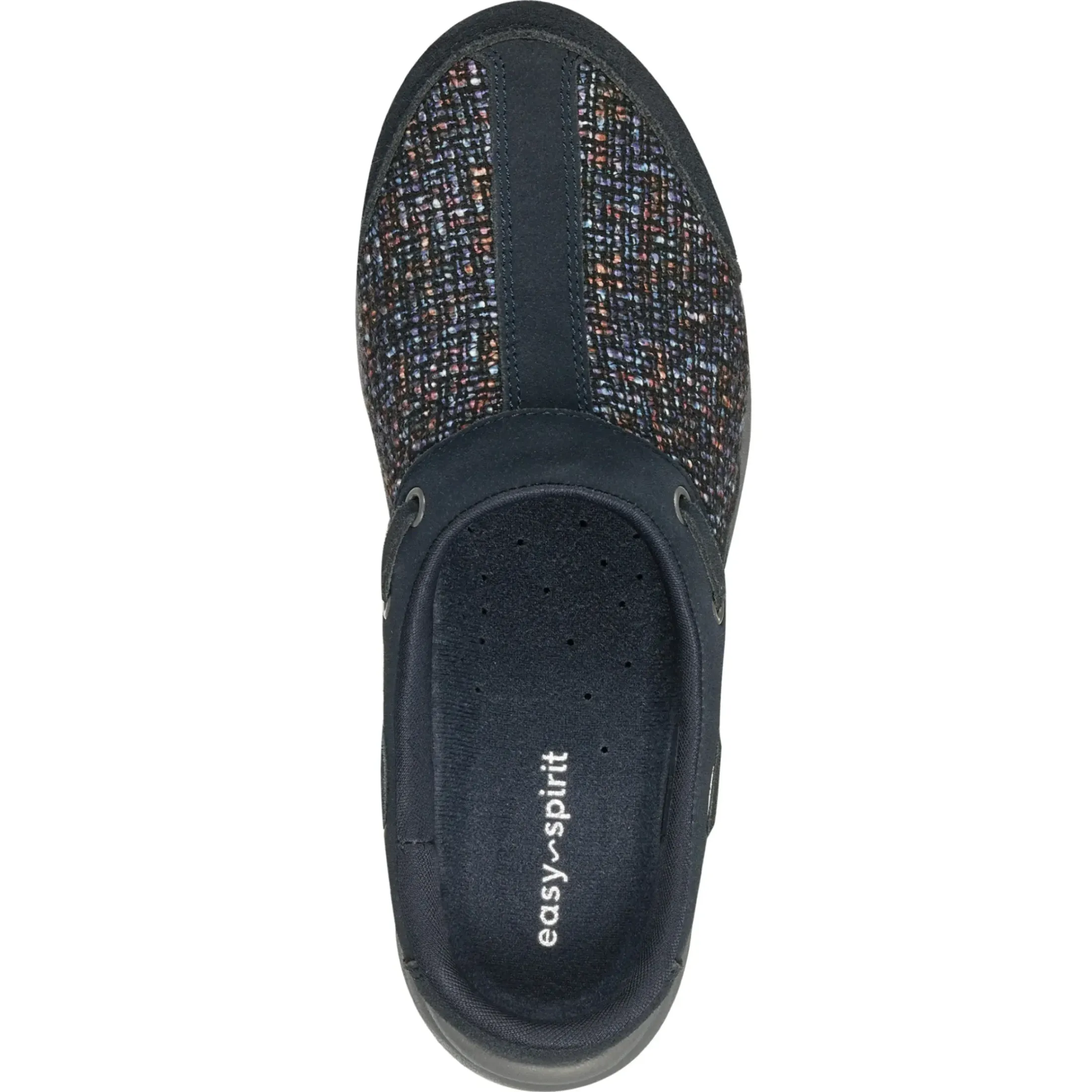 Traveltime Family|Traveltime Clogs>Easy Spirit Travelport Clogs Dark Navy Boucle