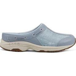 Traveltime Family|Traveltime Clogs>Easy Spirit Travelport Clogs Light Blue Raffia