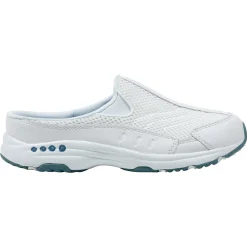 Traveltime Family|Traveltime Clogs>Easy Spirit Traveltime Classic Clogs White Leather Mesh