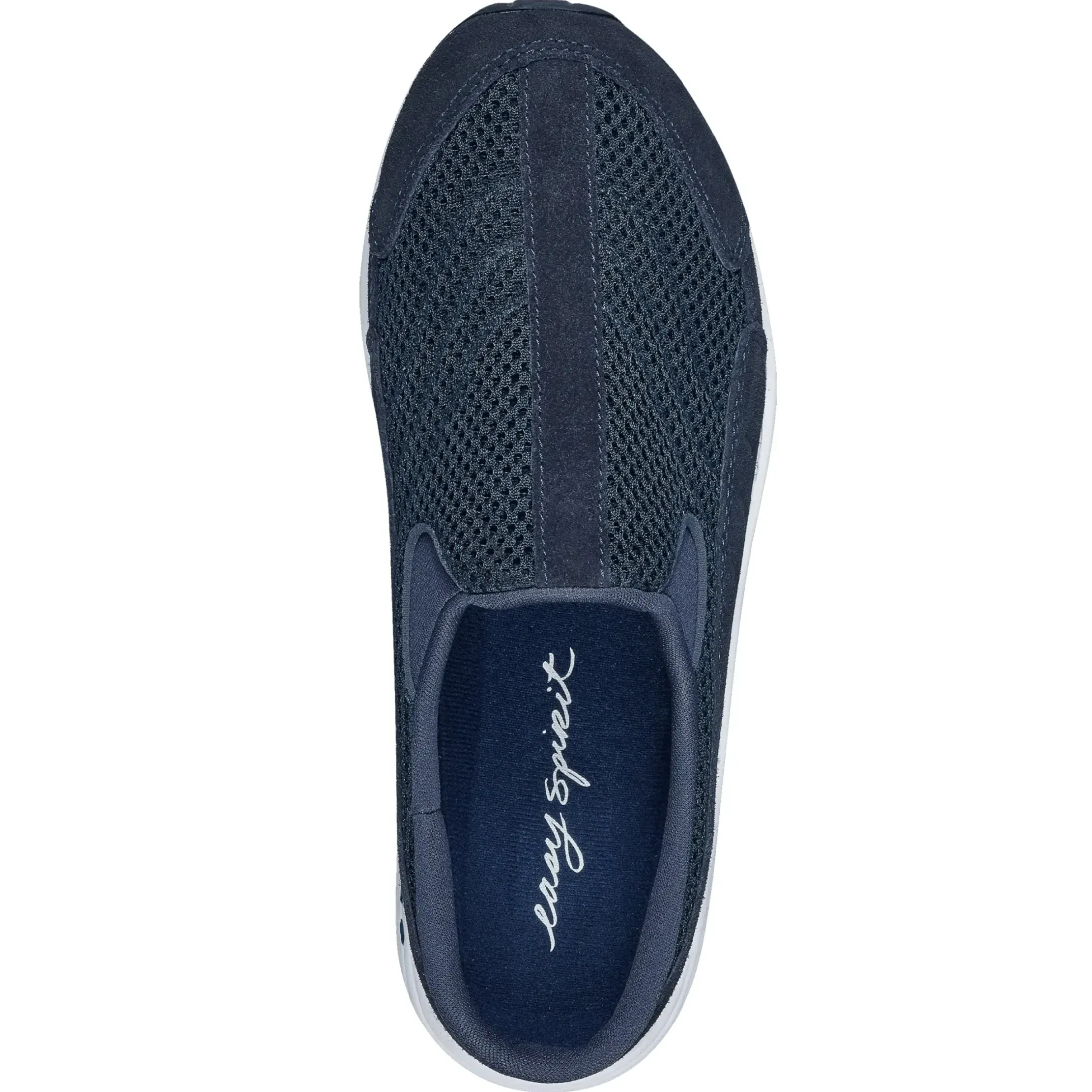 Traveltime Family|Traveltime Clogs>Easy Spirit Traveltime Classic Clogs Navy Suede Mesh