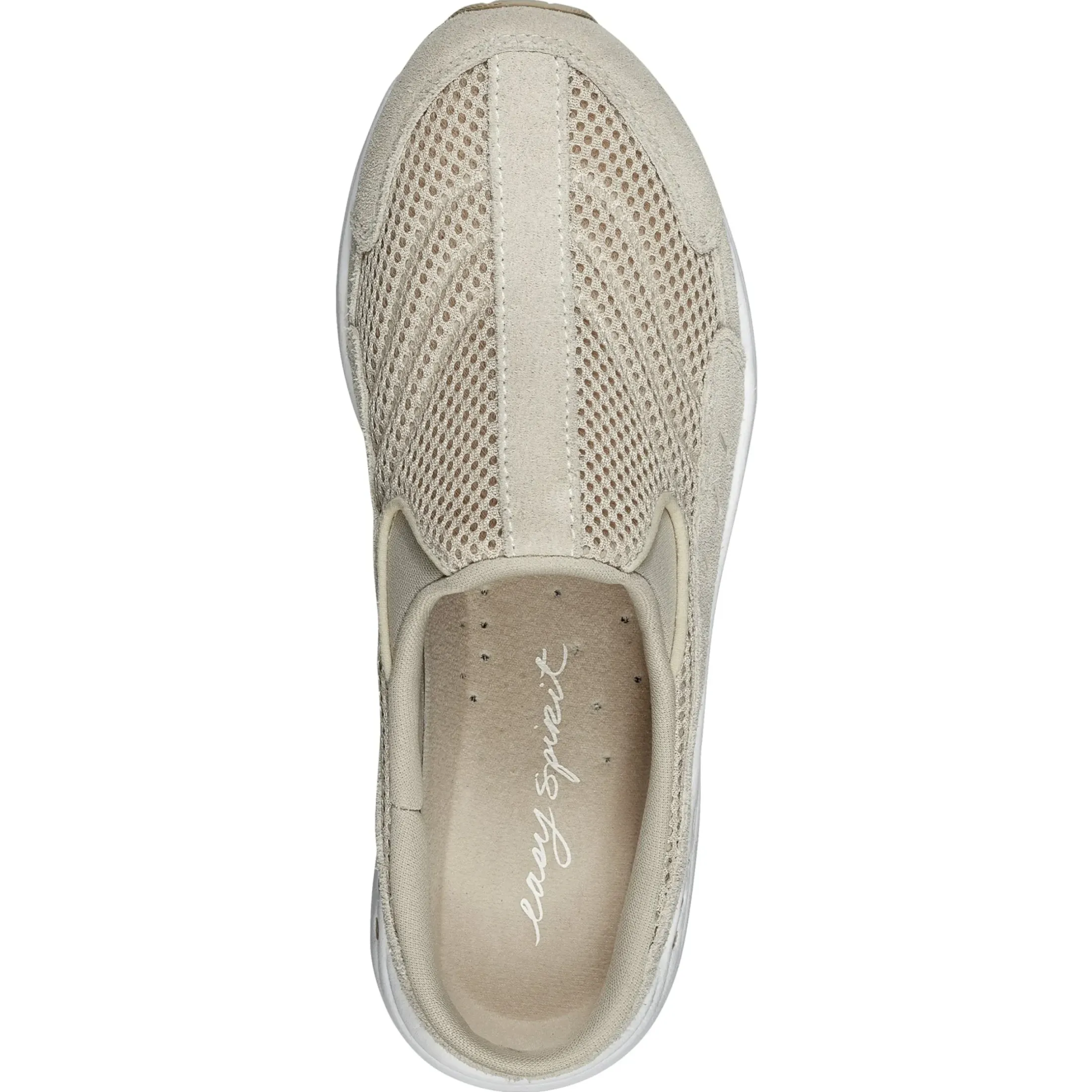 Traveltime Family|Traveltime Clogs>Easy Spirit Traveltime Classic Clogs Woodash White Suede