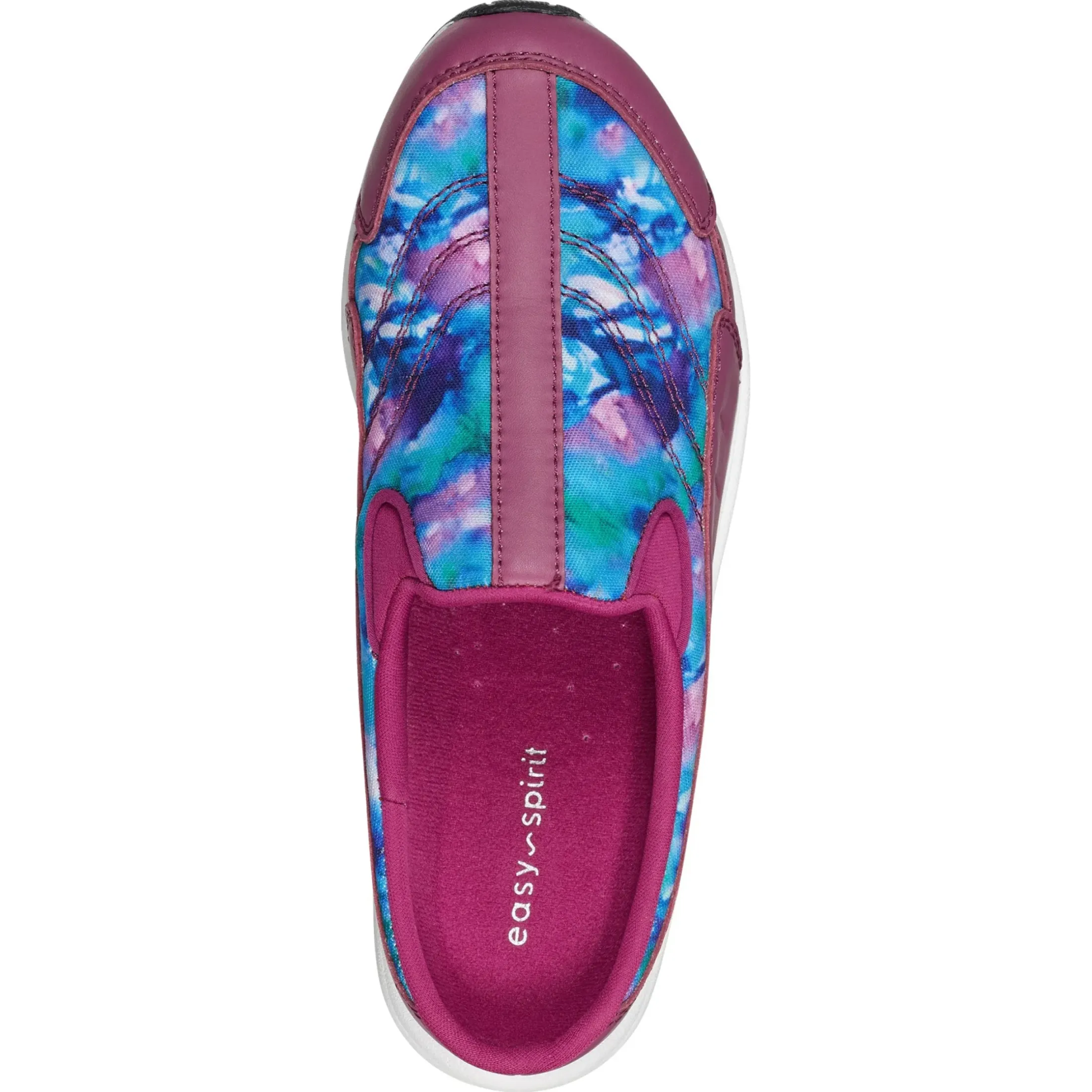 Traveltime Family|Traveltime Clogs>Easy Spirit Traveltime Clogs Fuchsia/Blue Tie Dye