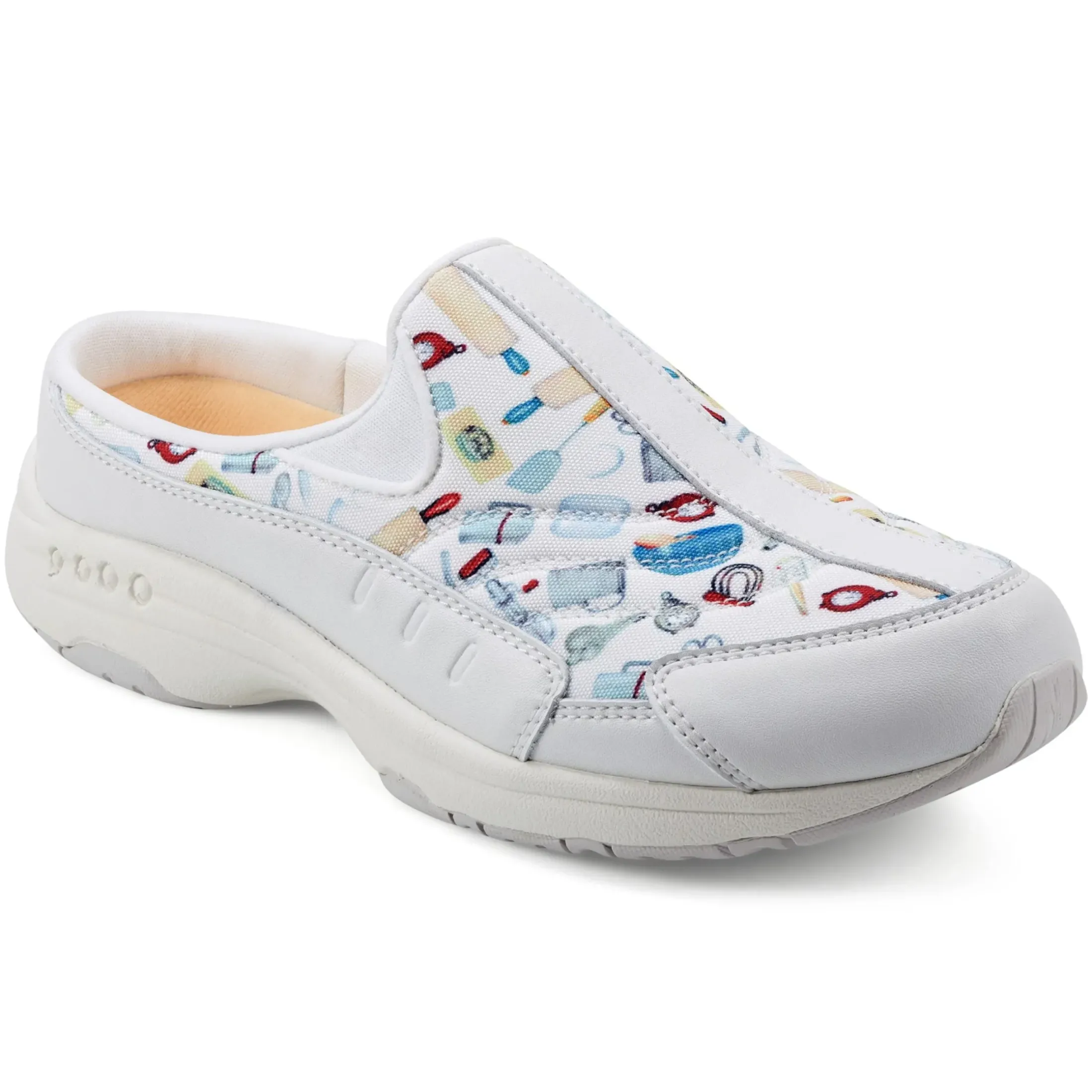 Traveltime Family|Traveltime Clogs>Easy Spirit Traveltime Clogs Kitchen Utensils Print