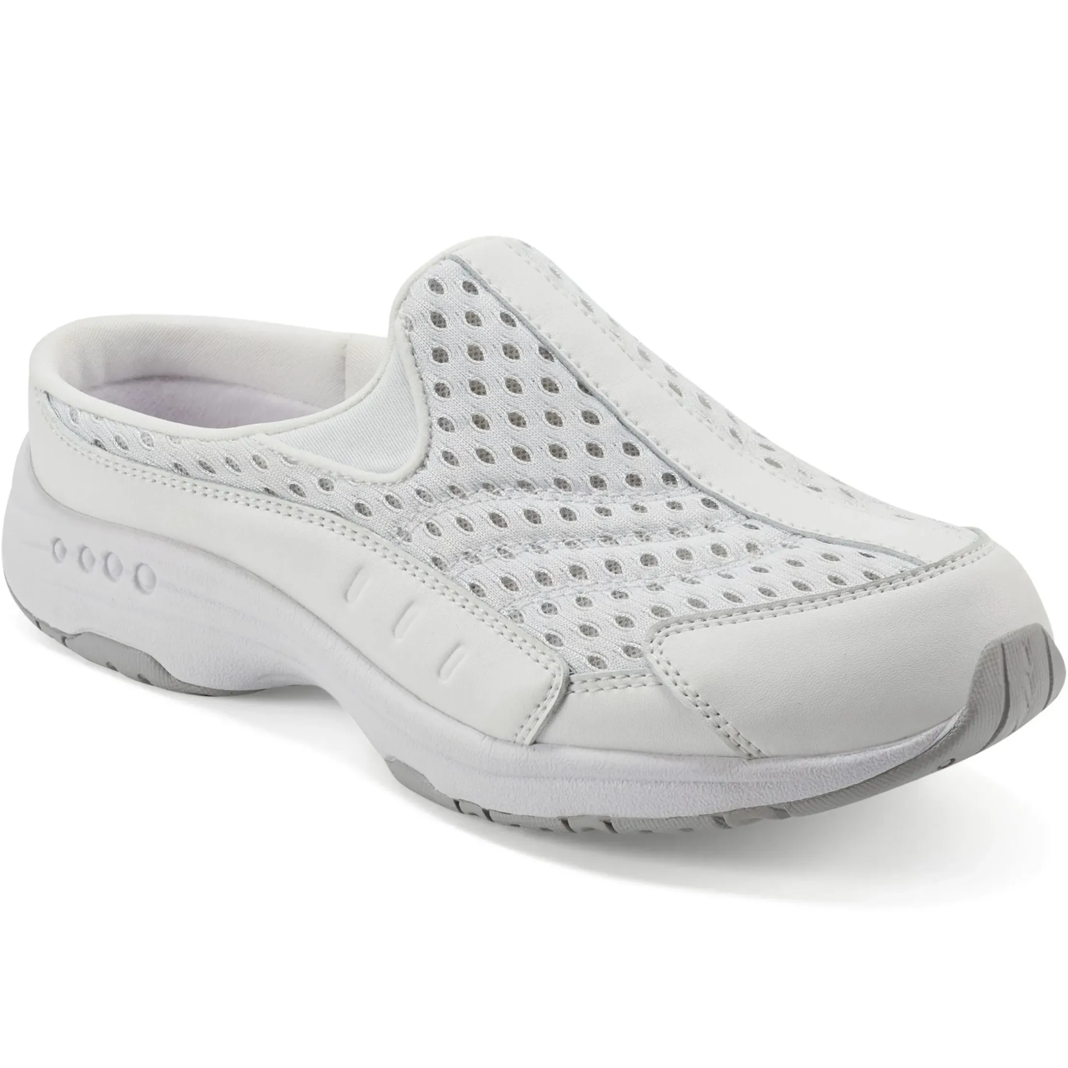 Traveltime Family|Traveltime Clogs>Easy Spirit Traveltime Clogs White Mesh