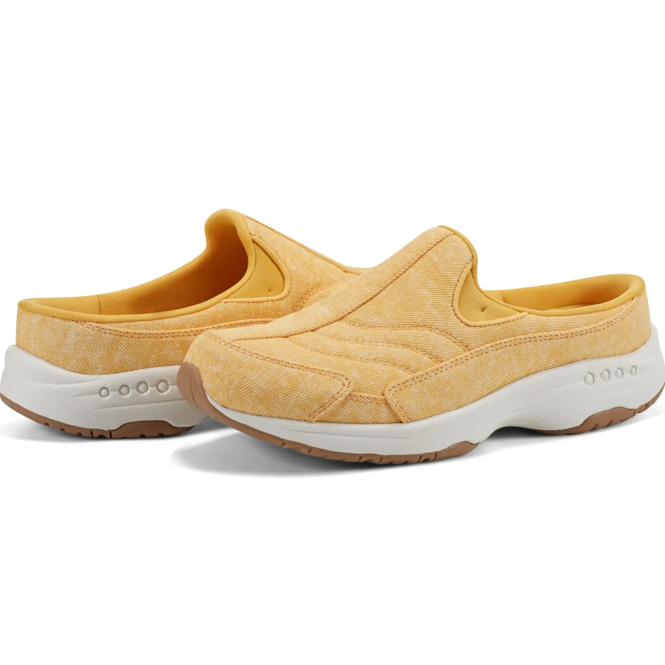 Traveltime Family|Traveltime Clogs>Easy Spirit Traveltime Clogs Yellow Denim