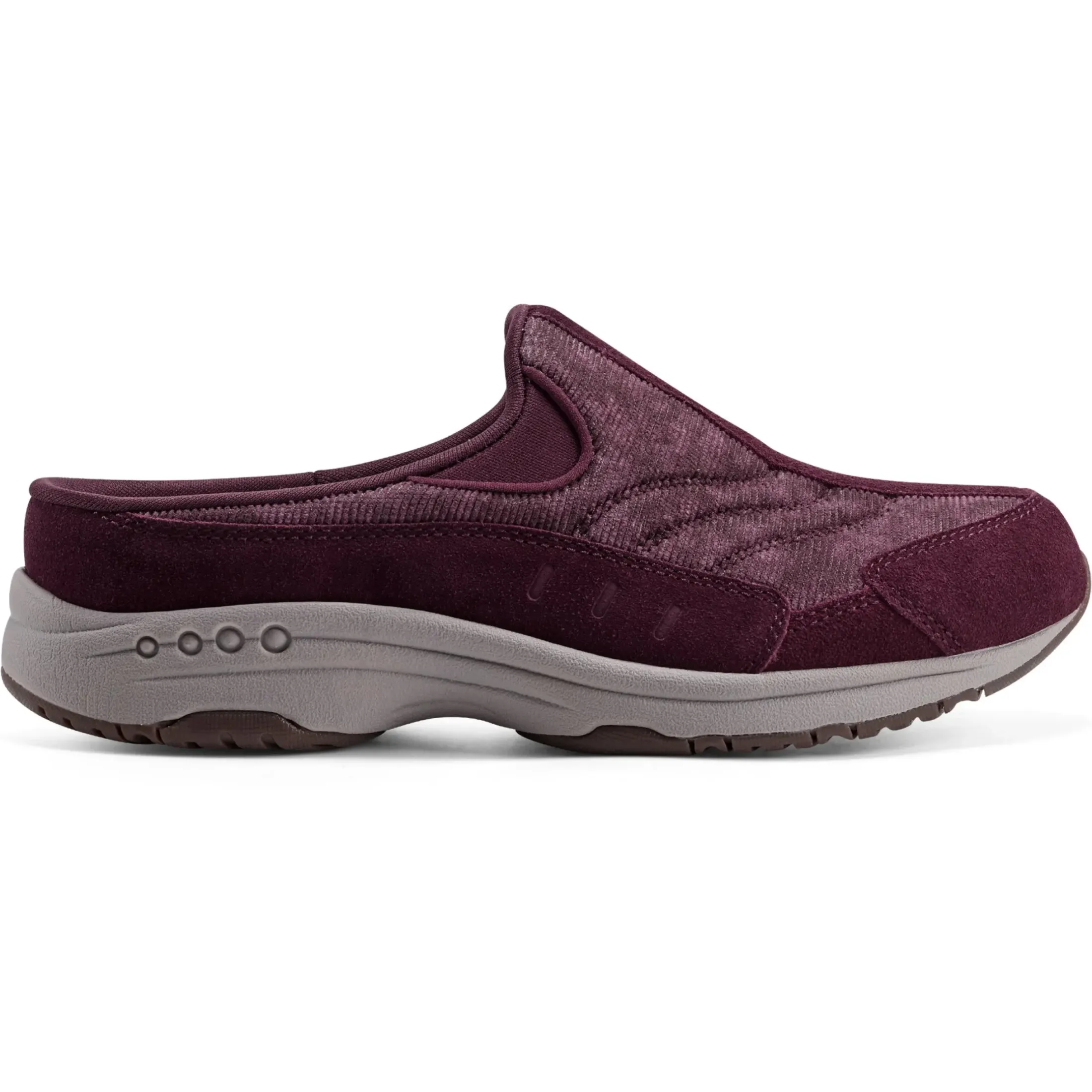 Traveltime Family|Traveltime Clogs>Easy Spirit Traveltime Clogs Red Velvet/Corduroy