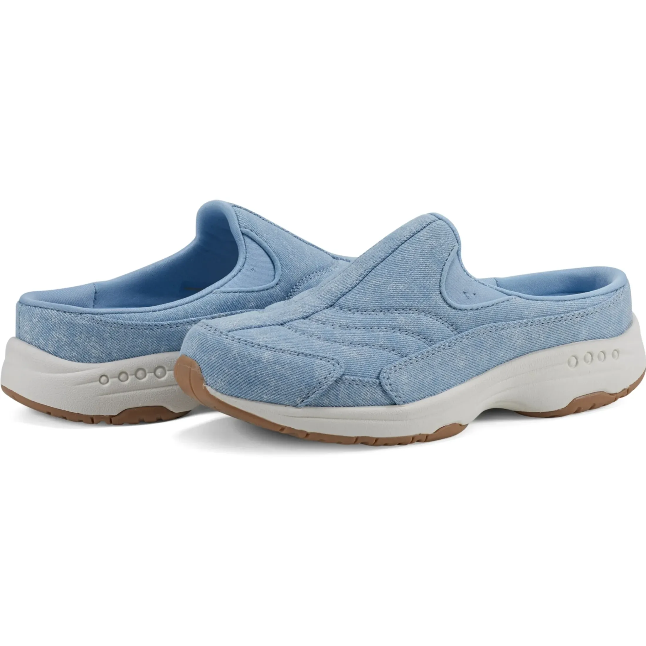 Traveltime Family|Traveltime Clogs>Easy Spirit Traveltime Clogs Light Blue Denim