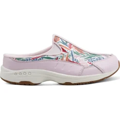 Traveltime Family|Traveltime Clogs>Easy Spirit Traveltime Clogs Pink Tropical Print