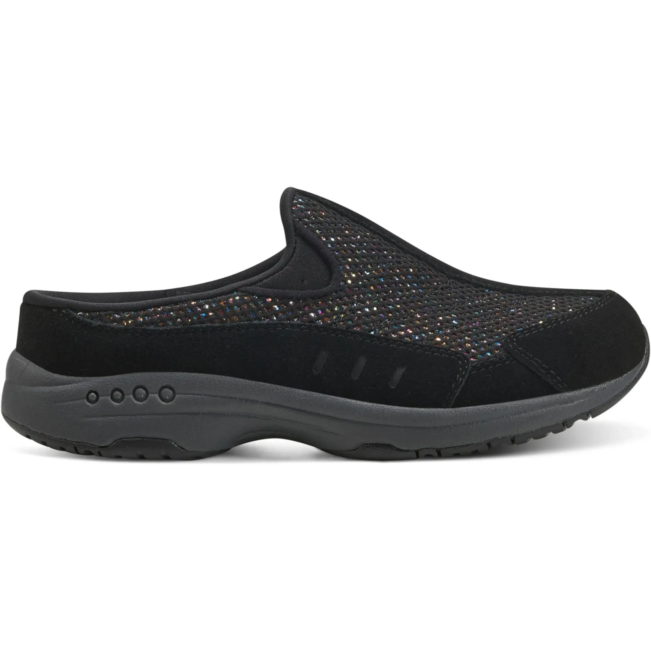 Traveltime Family|Traveltime Clogs>Easy Spirit Traveltime Clogs Black Glitter multi
