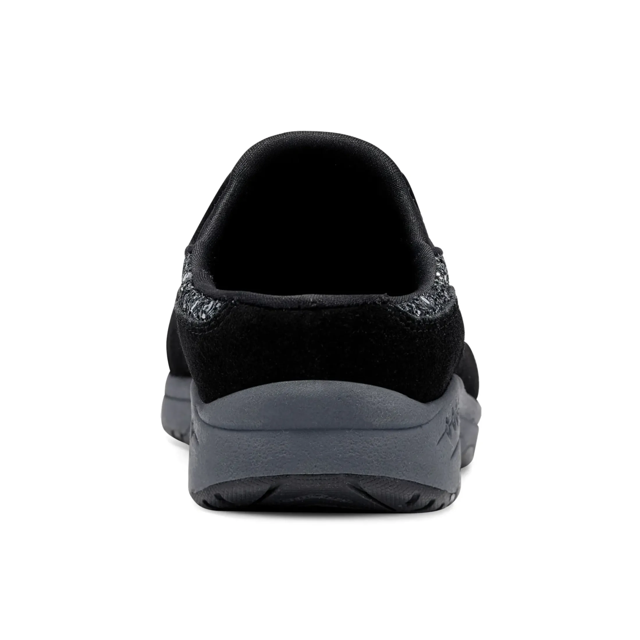 Traveltime Family|Traveltime Clogs>Easy Spirit Traveltime Clogs Black Silver Glitter