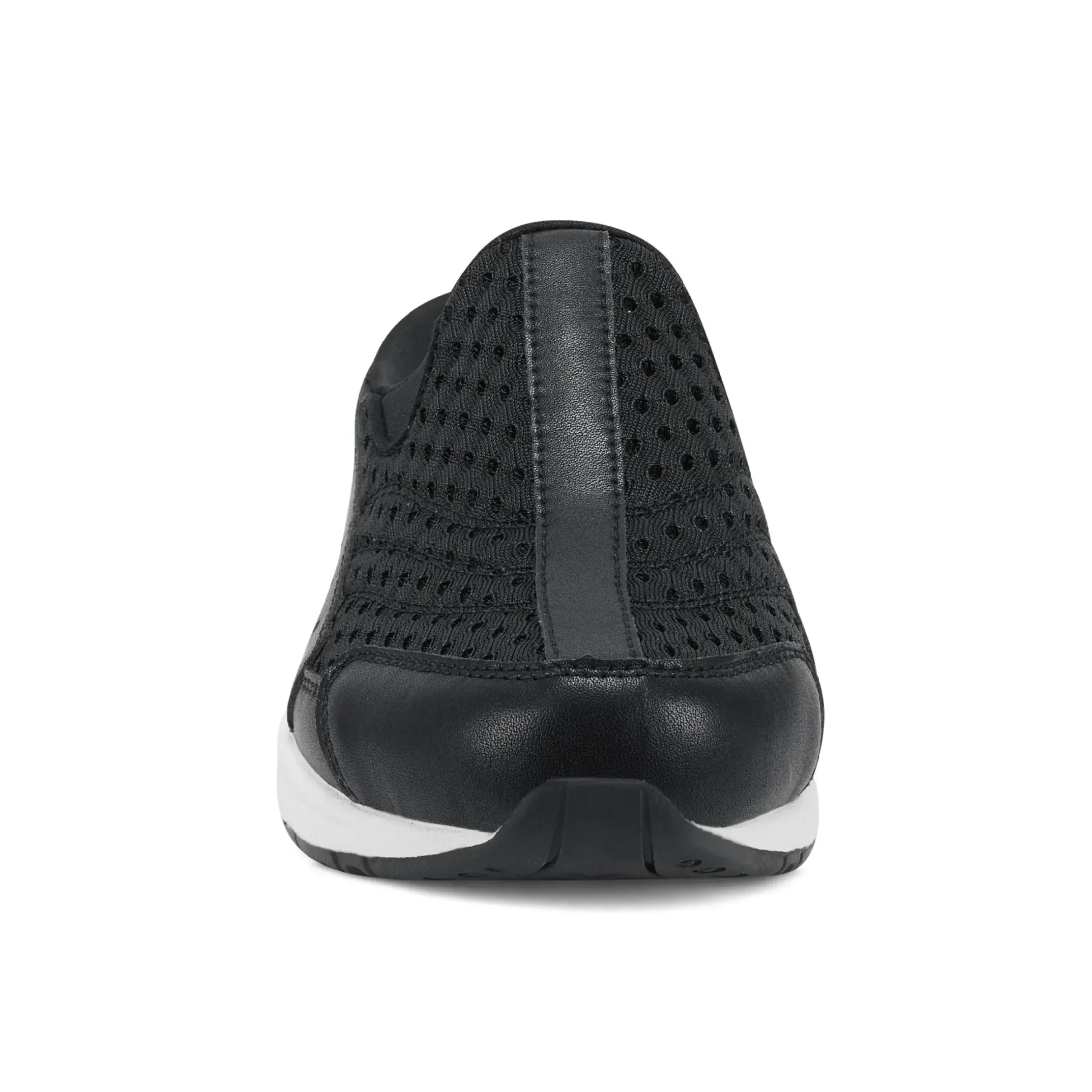 Traveltime Family|Traveltime Clogs>Easy Spirit Traveltime Clogs Black Leather Mesh