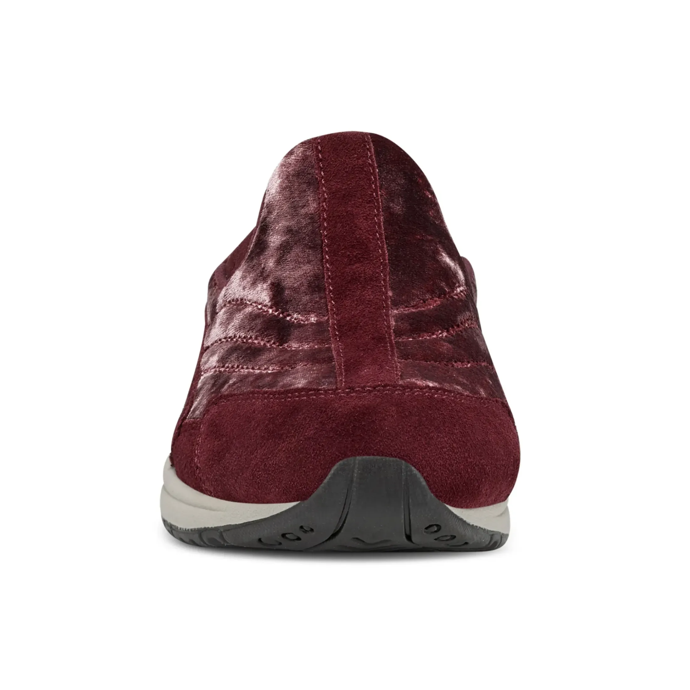 Traveltime Family|Traveltime Clogs>Easy Spirit Traveltime Clogs Dark Red Crushed Velvet