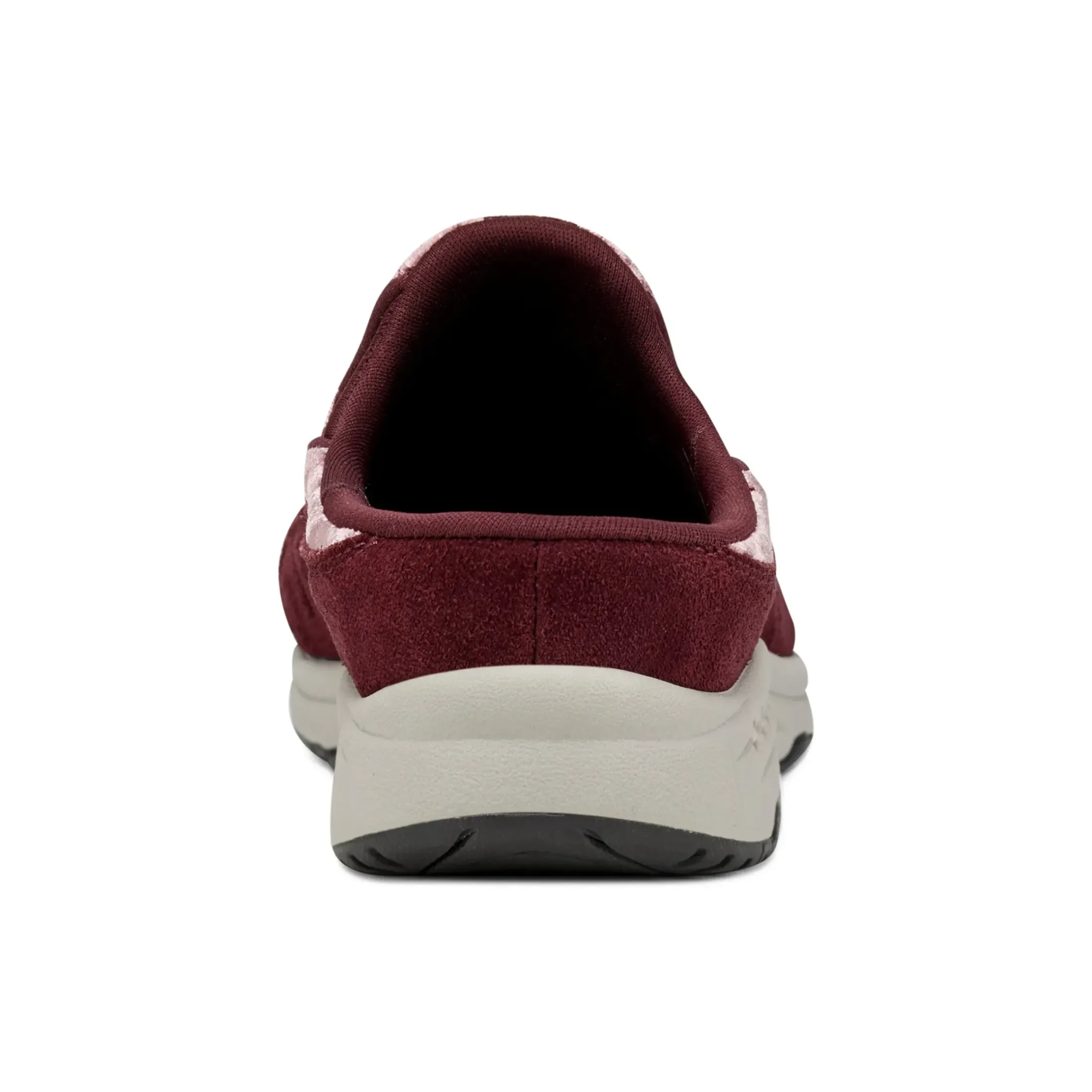 Traveltime Family|Traveltime Clogs>Easy Spirit Traveltime Clogs Dark Red Crushed Velvet