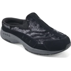 Traveltime Family|Traveltime Clogs>Easy Spirit Traveltime Clogs Black Crushed Velvet