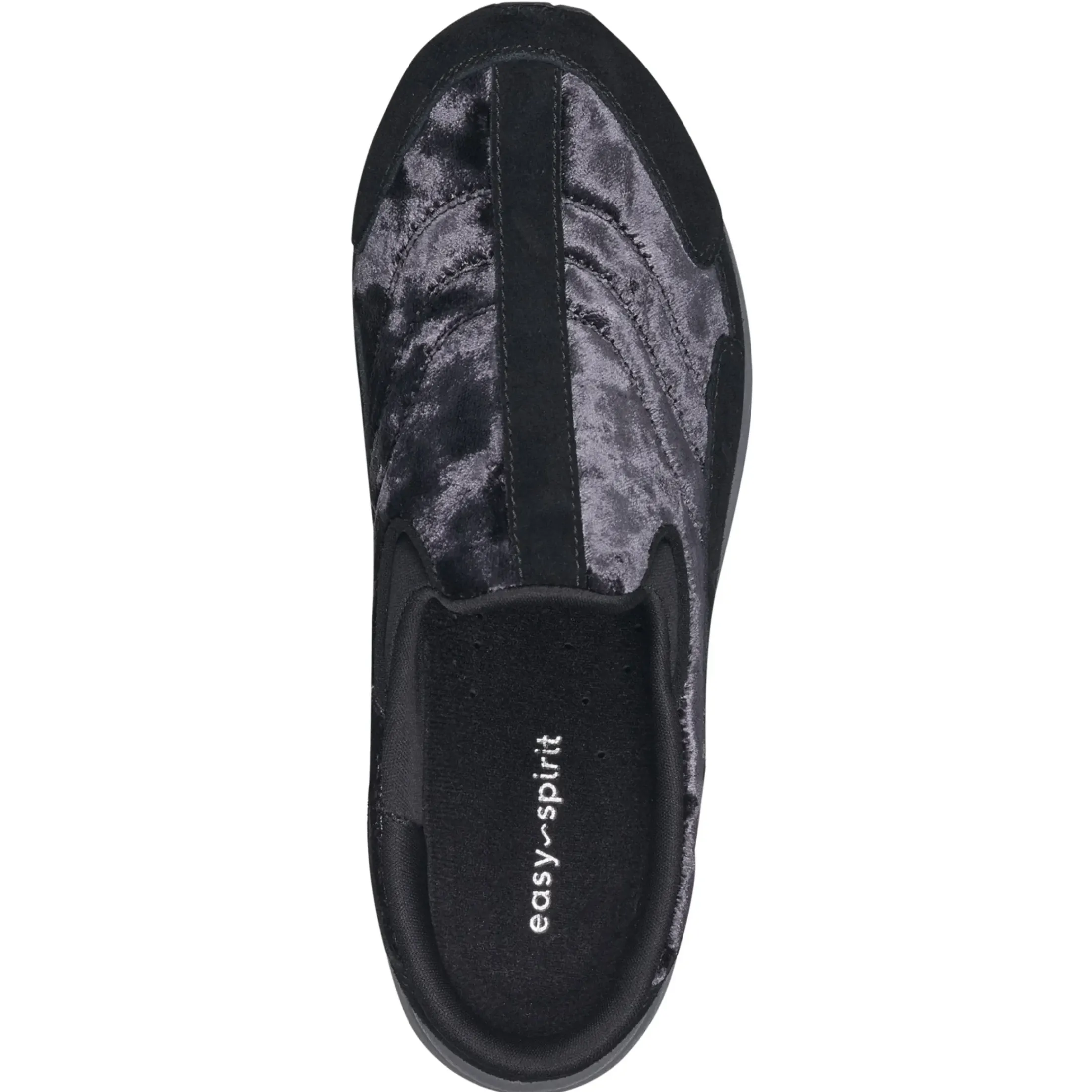Traveltime Family|Traveltime Clogs>Easy Spirit Traveltime Clogs Black Crushed Velvet