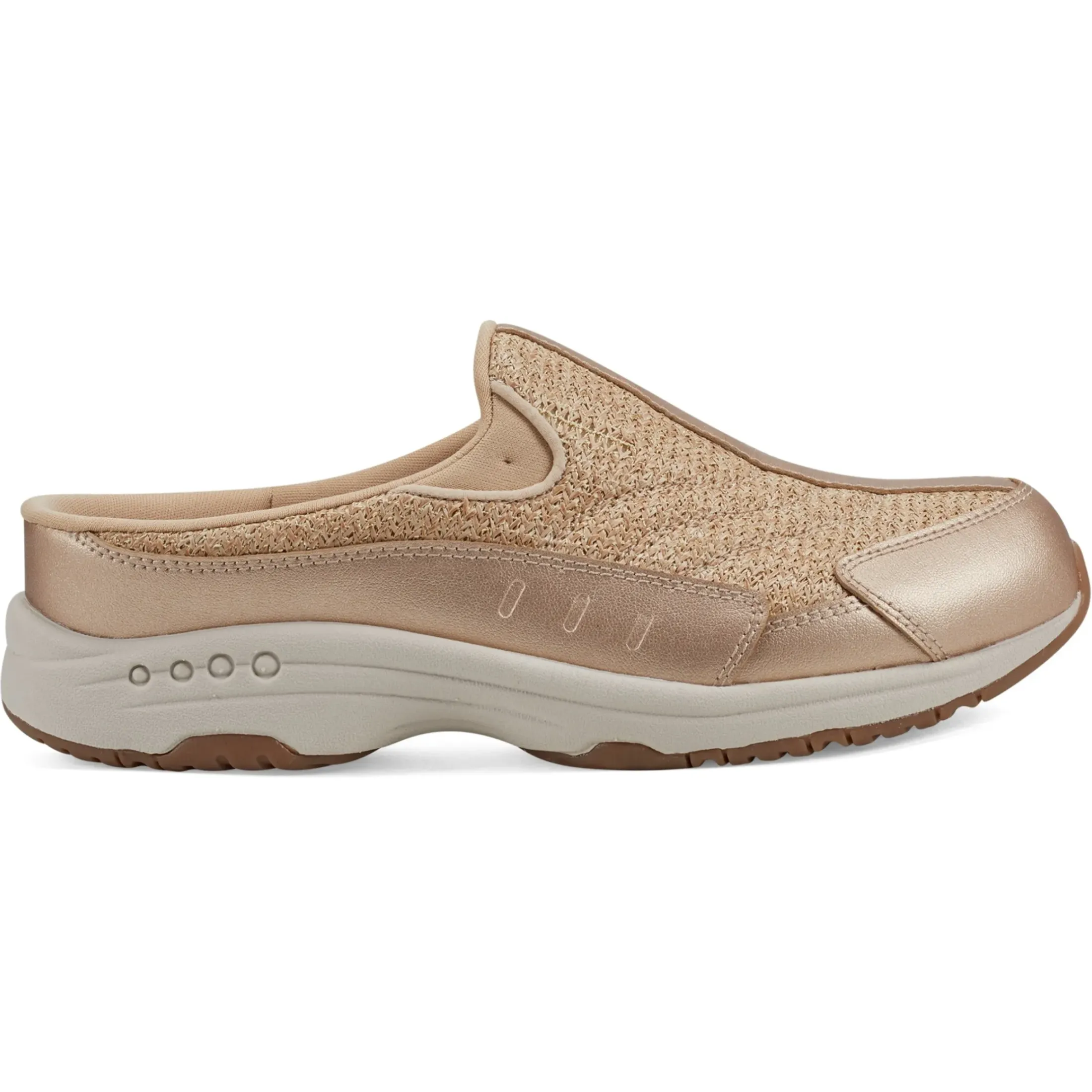 Traveltime Family|Traveltime Clogs>Easy Spirit Traveltime Clogs Gold Raffia
