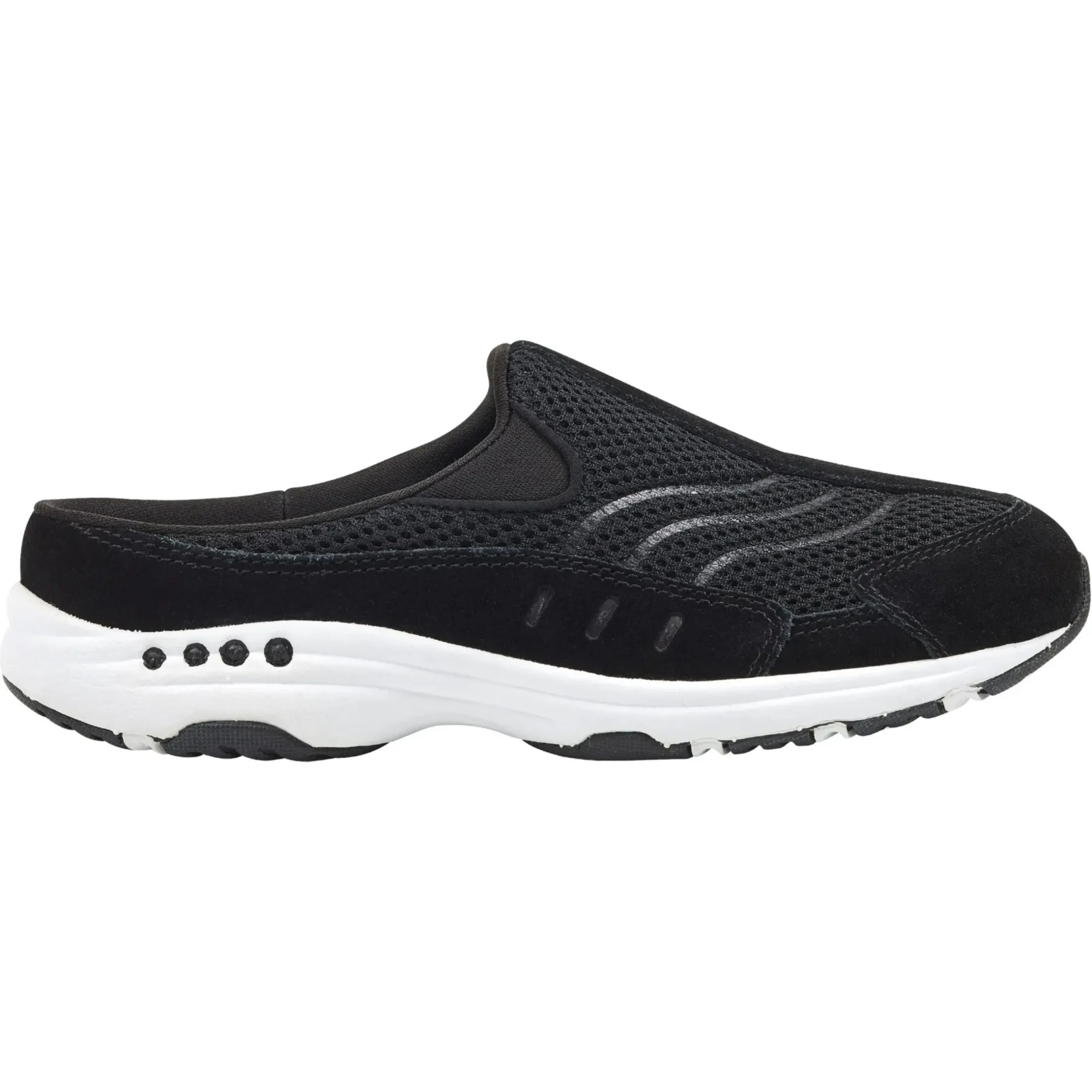 Traveltime Family|Traveltime Clogs>Easy Spirit Traveltime Clogs Black Suede