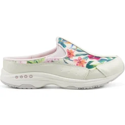 Traveltime Family|Traveltime Clogs>Easy Spirit Traveltime Clogs Ivory Palm Print