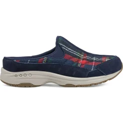 Traveltime Family|Traveltime Clogs>Easy Spirit Traveltime Clogs Navy Plaid