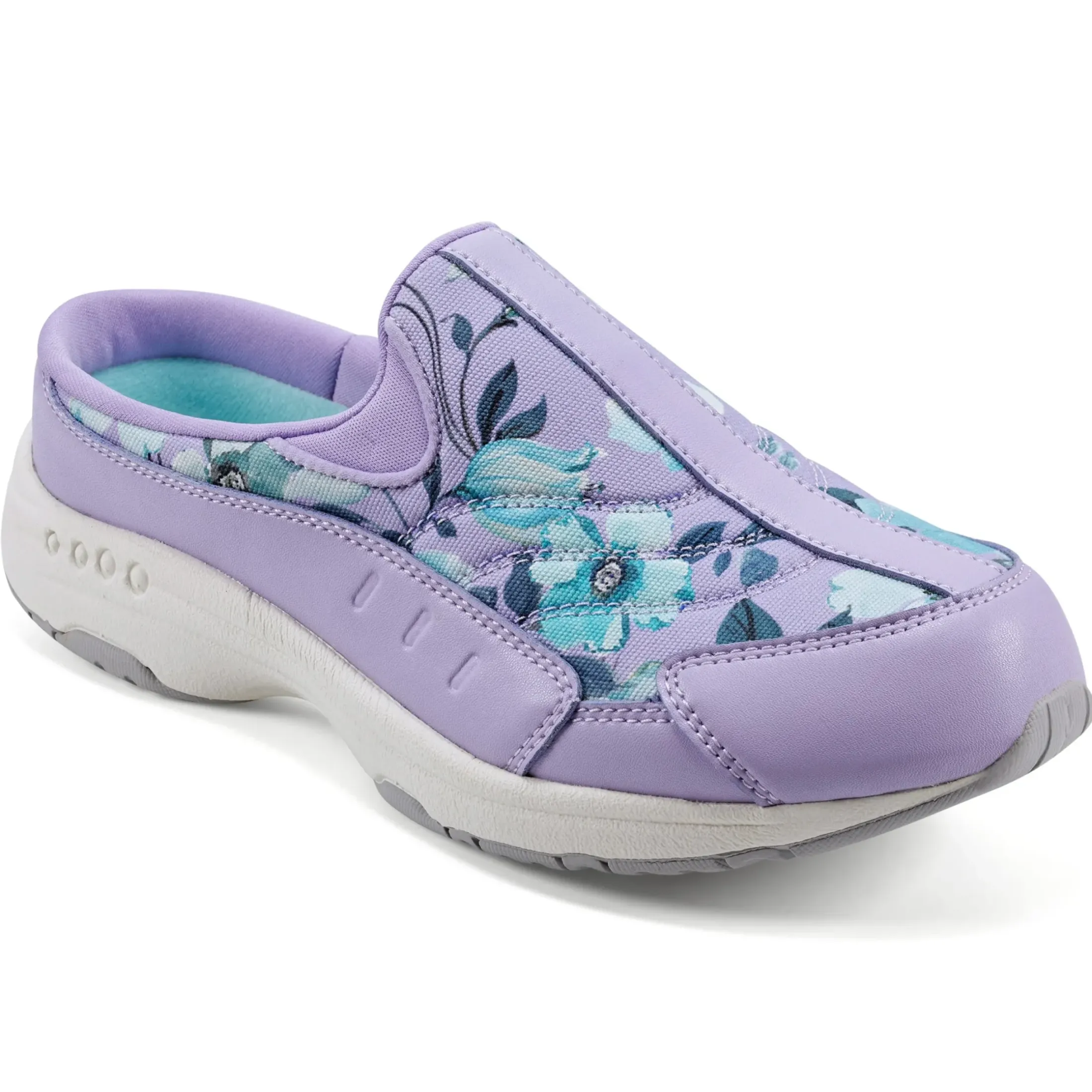 Traveltime Family|Traveltime Clogs>Easy Spirit Traveltime Clogs Lilac Multi Floral