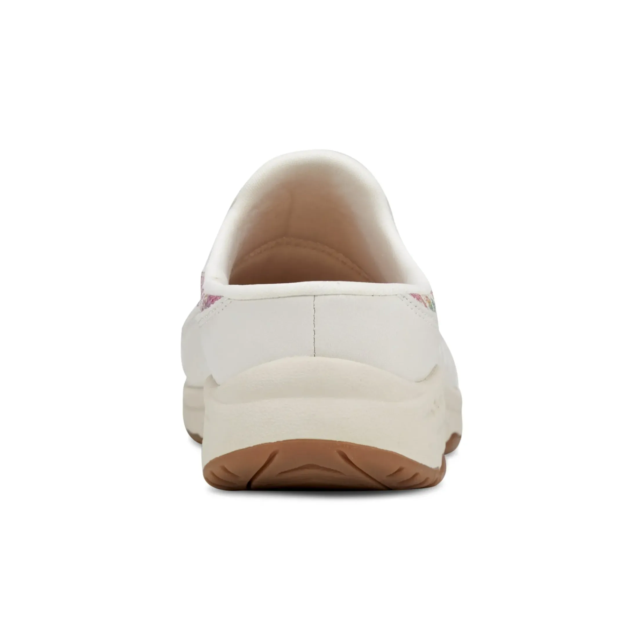 Traveltime Family|Traveltime Clogs>Easy Spirit Traveltime Clogs White Floral Raffia