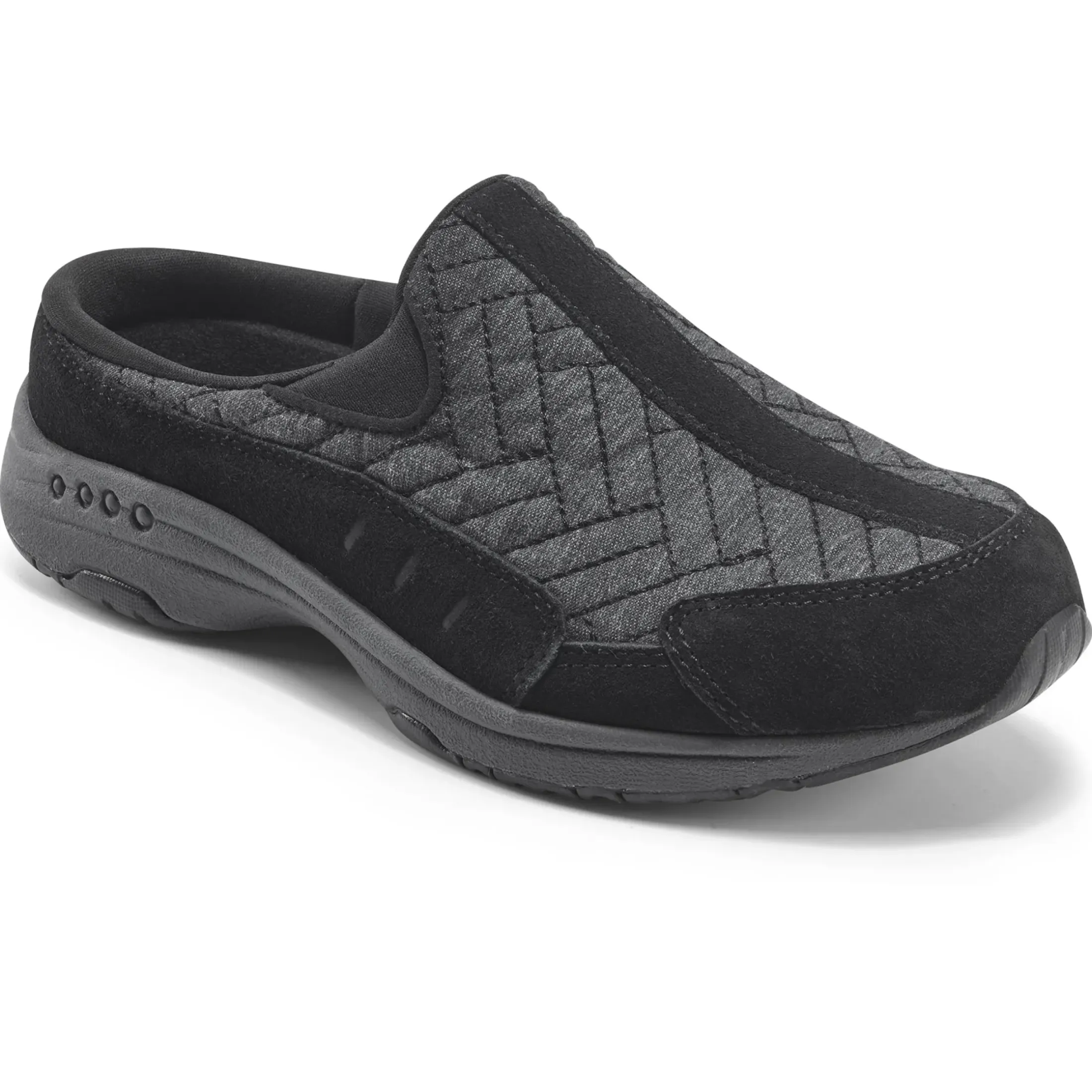 Traveltime Family|Traveltime Clogs>Easy Spirit Traveltime Clogs Black Quilted