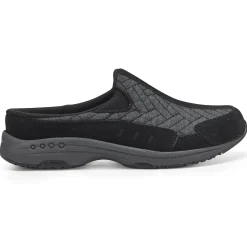 Traveltime Family|Traveltime Clogs>Easy Spirit Traveltime Clogs Black Quilted