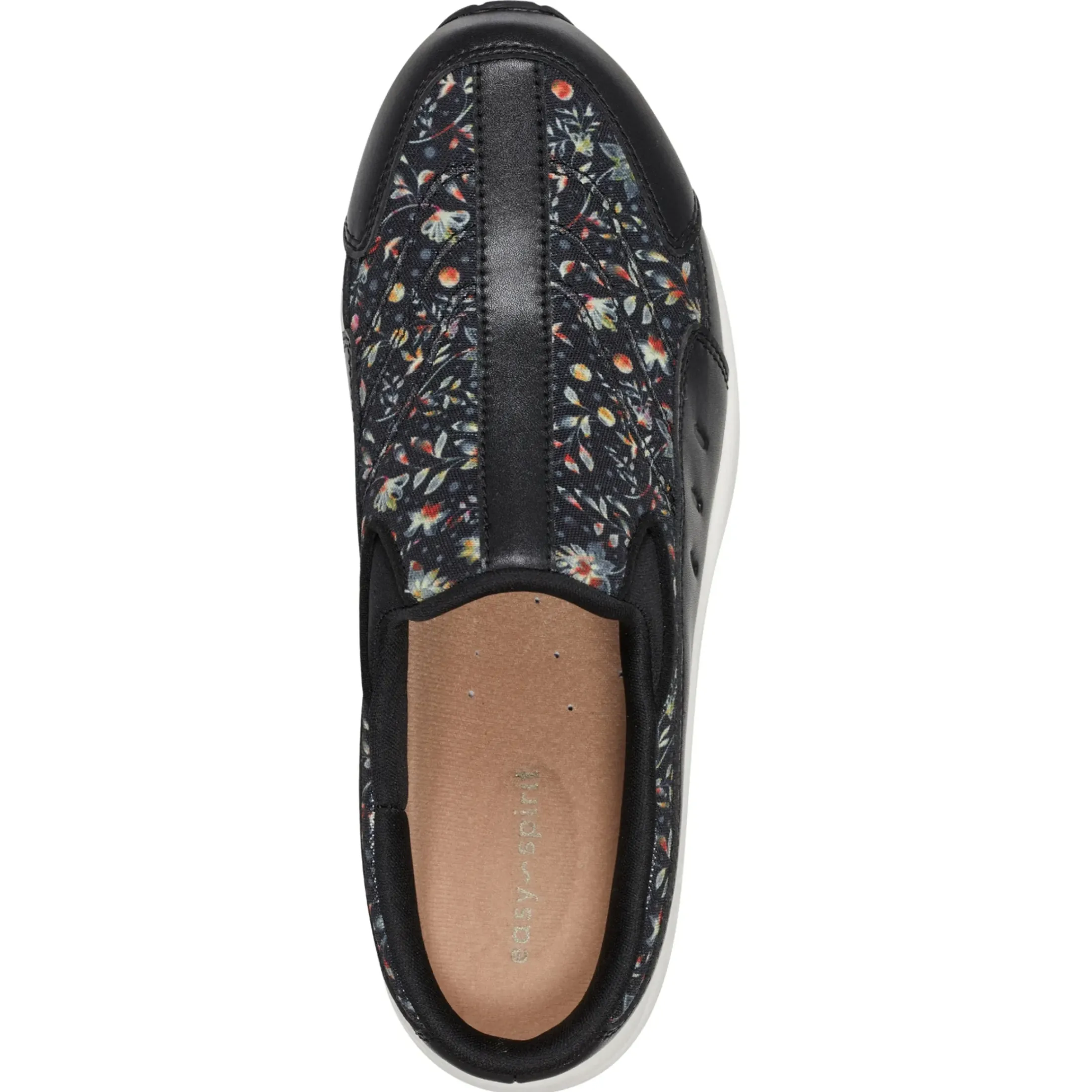 Traveltime Family|Traveltime Clogs>Easy Spirit Traveltime Clogs Black Prairie Floral