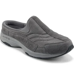 Traveltime Family|Traveltime Clogs>Easy Spirit Traveltime Clogs Grey Suede/Mesh