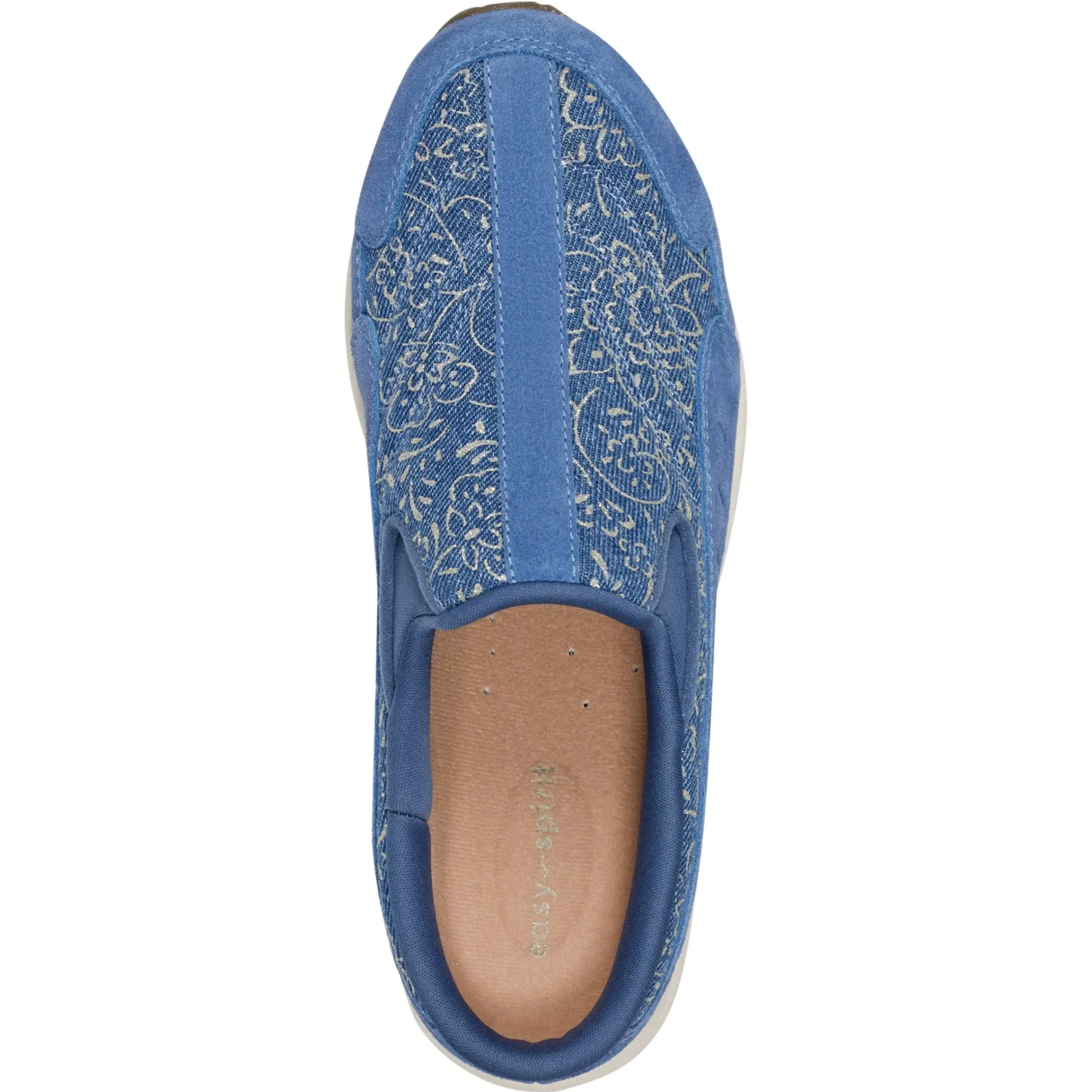 Traveltime Family|Traveltime Clogs>Easy Spirit Traveltime Clogs Denim/Gold
