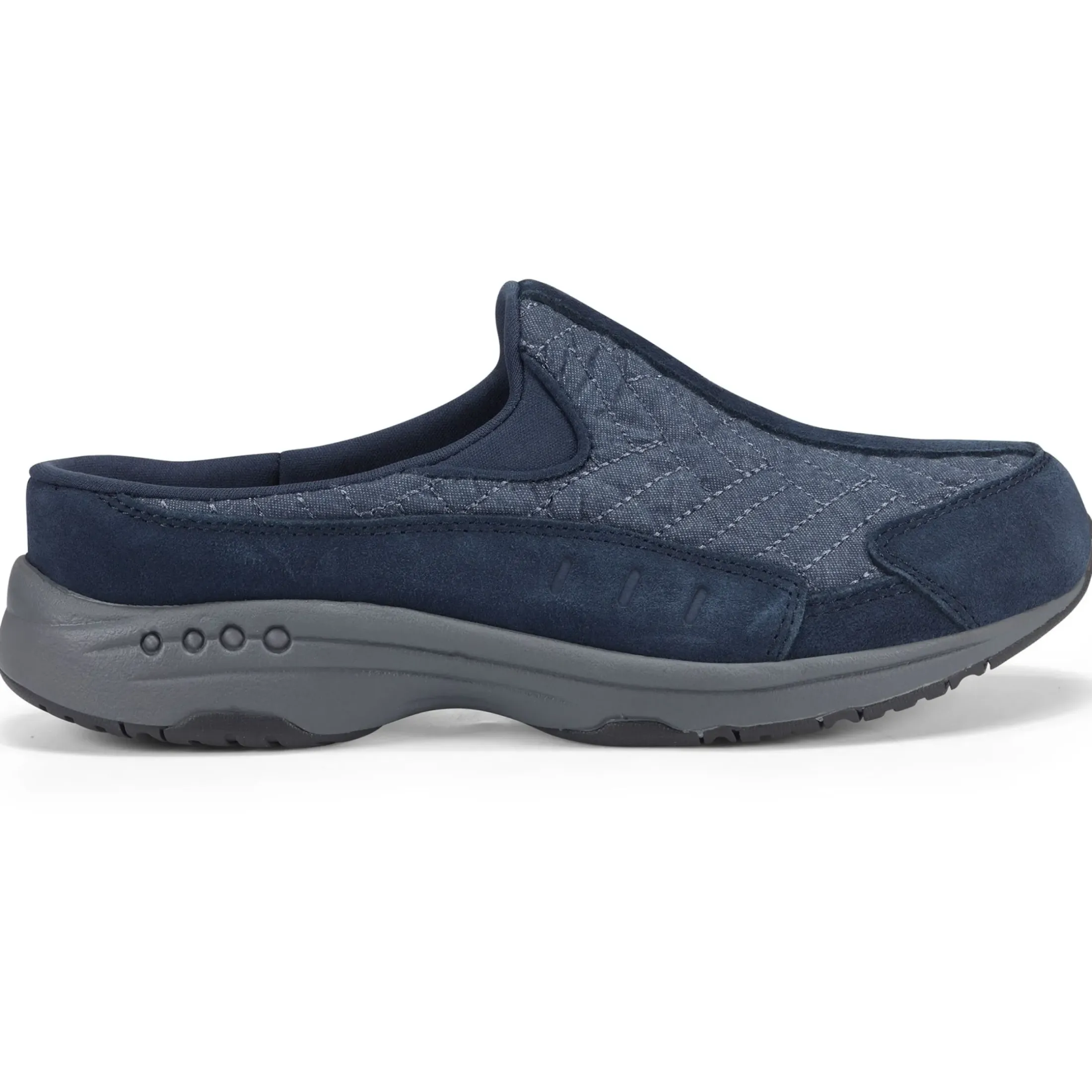 Traveltime Family|Traveltime Clogs>Easy Spirit Traveltime Clogs Navy Quilted