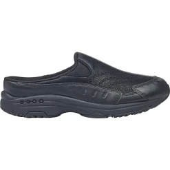 Traveltime Family|Traveltime Clogs>Easy Spirit Traveltime Leather Clogs Black Leather