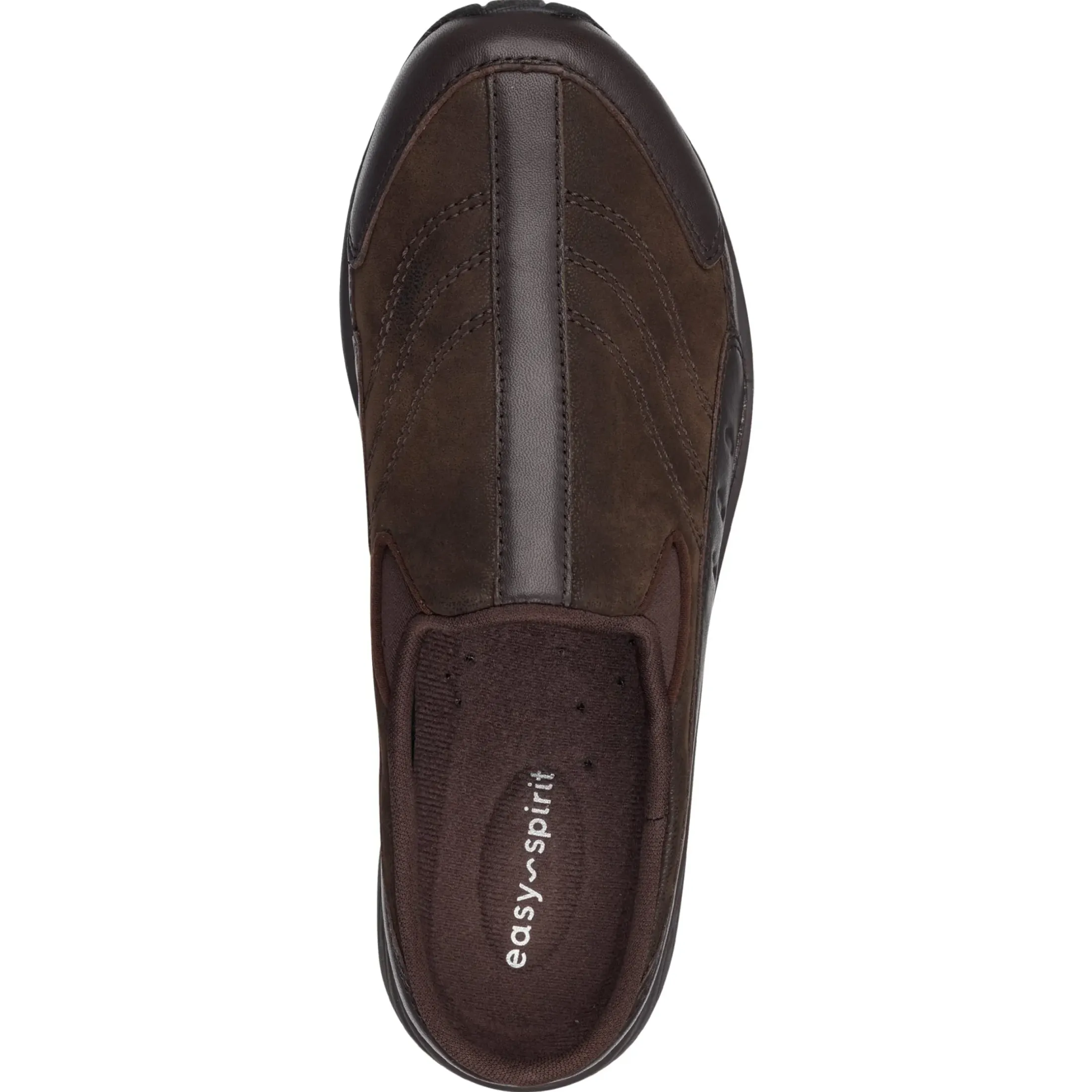Traveltime Family|Traveltime Clogs>Easy Spirit Traveltime Leather Clogs Chocolate Leather