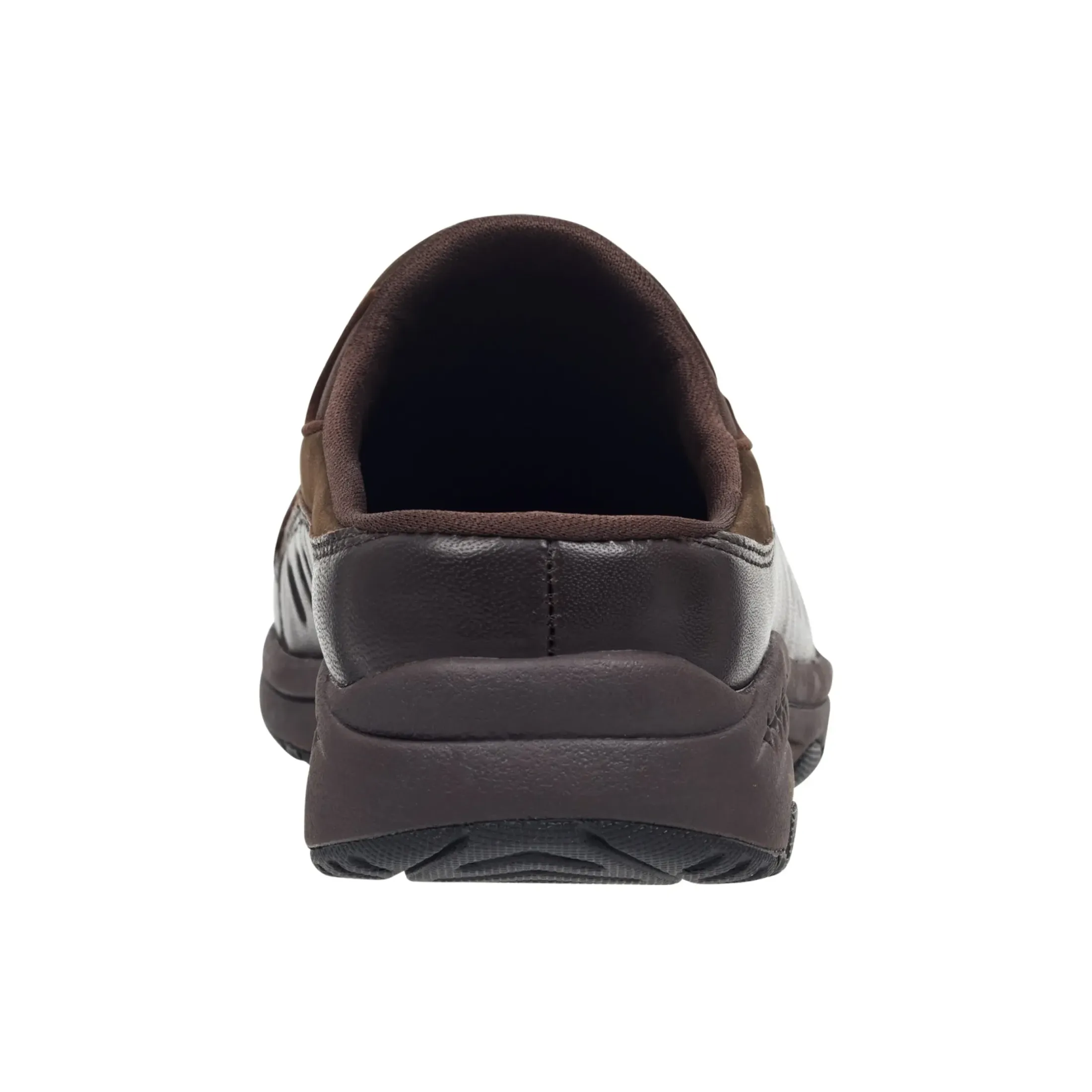 Traveltime Family|Traveltime Clogs>Easy Spirit Traveltime Leather Clogs Chocolate Leather