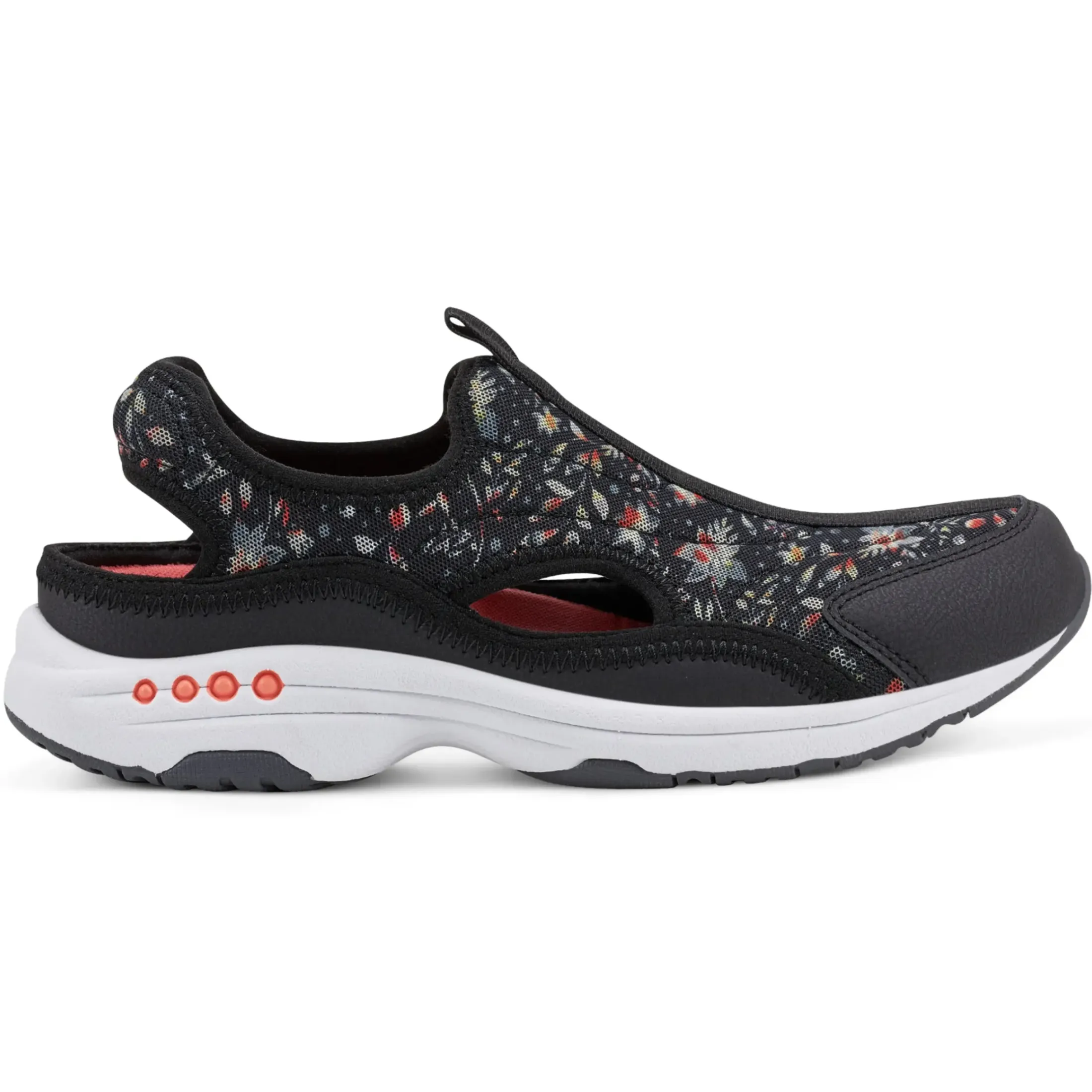 Slip Ons|Slip Ons>Easy Spirit Trina Slip On Walking Shoes Black Floral